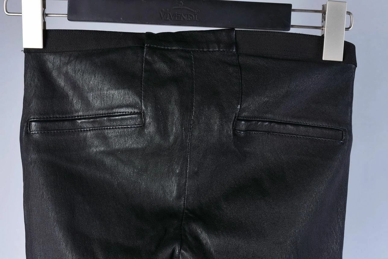 Helmut Lang Women's Helmut Lang Lamb Leather Skinny Leggings W26 L31 Size 26" / US 2 / IT 38 - 4 Thumbnail