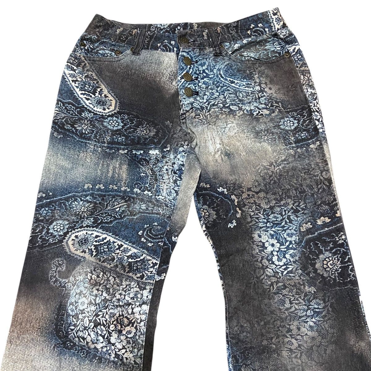 Tornado Mart 00’s Archive Tornado Mart Floral Flared Pants Size US 28 / EU 44 - 3 Thumbnail