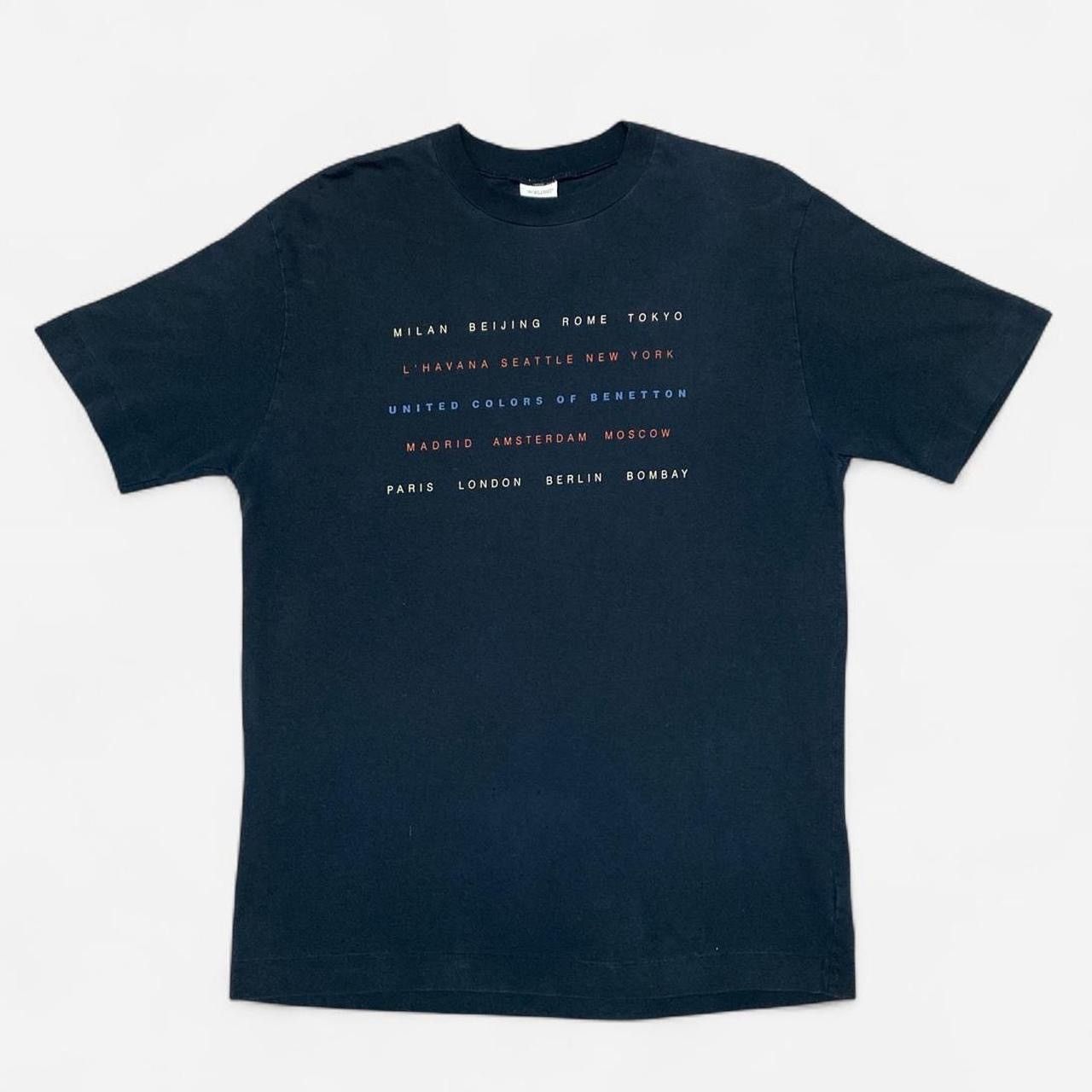 Other Vintage single stitch united colours of benetton black Tee Size US M / EU 48-50 / 2 - 2 Thumbnail