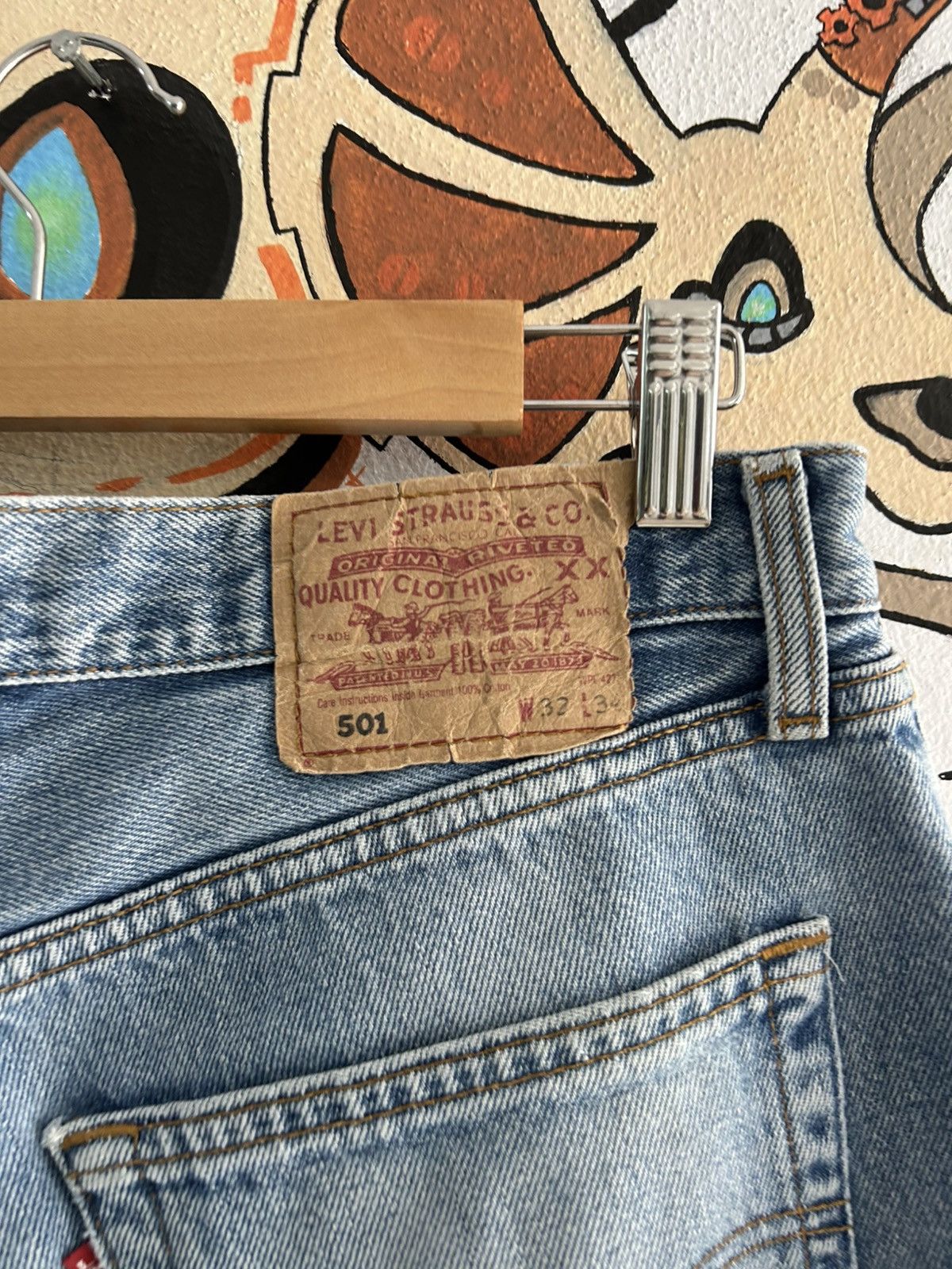 Levi's × Vintage 90s Lagos 501 jorts Size US 30 / EU 46 - 4 Thumbnail