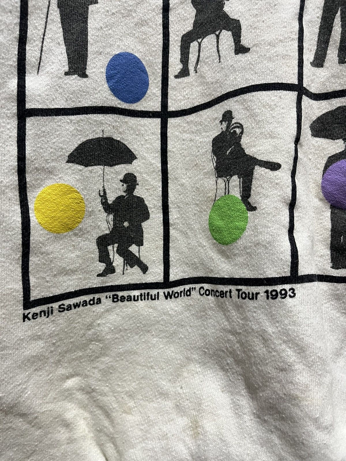 Kenji Sawada Beautiful World Concert Tour Sweatshirt 1993s