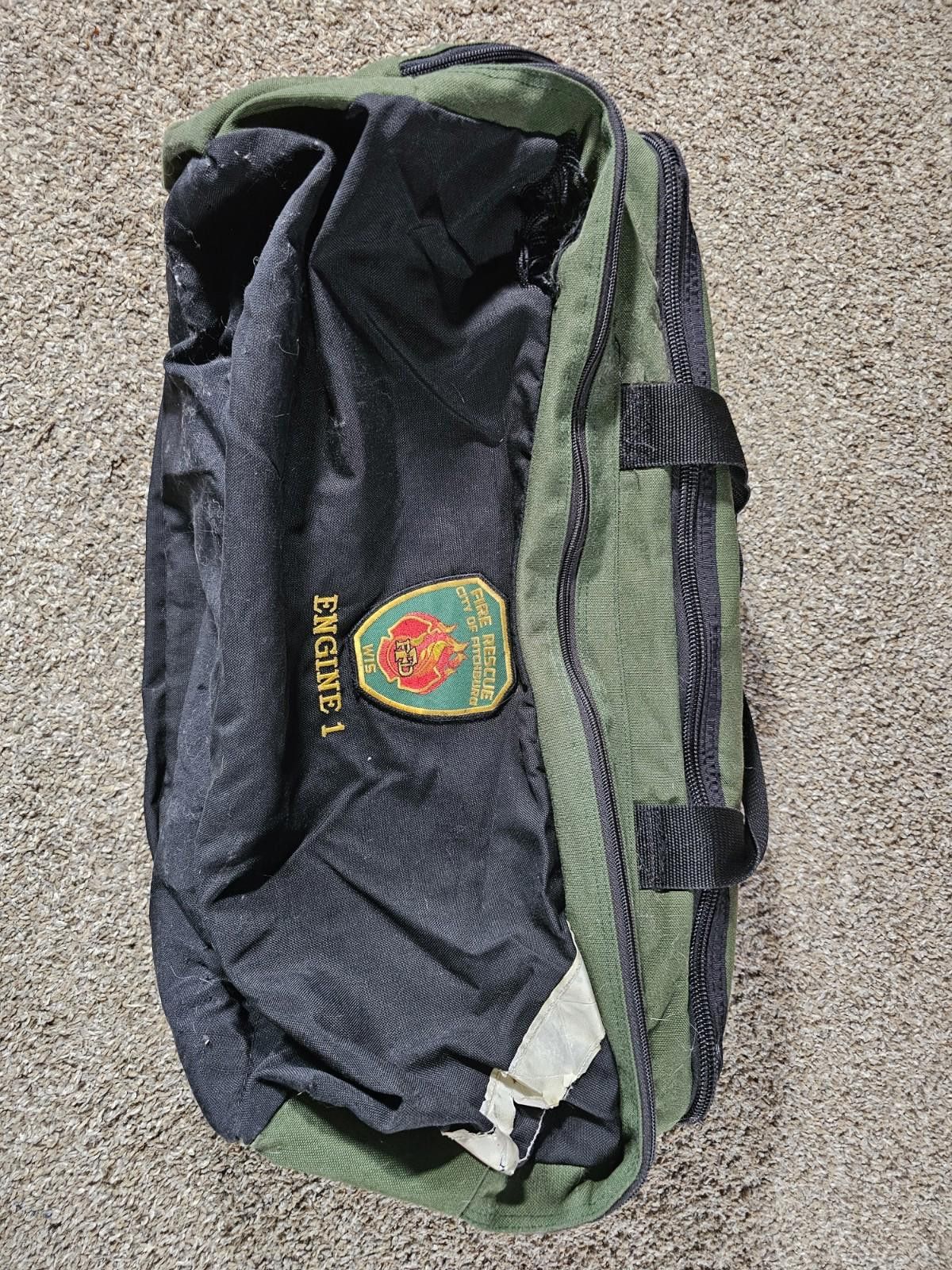 Other Fire Rescue City Of Fitchburg ENGINE 1 green duffle DAMAGED Size ONE SIZE - 1 Thumbnail
