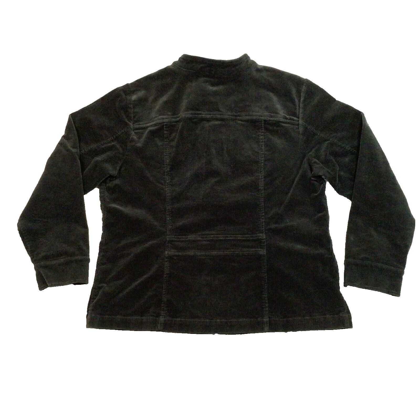 The Unbranded Brand Christopher Banks Green Corduroy XL Button Up Jacket Shirt Size XL / US 12-14 / IT 48-50 - 2 Thumbnail