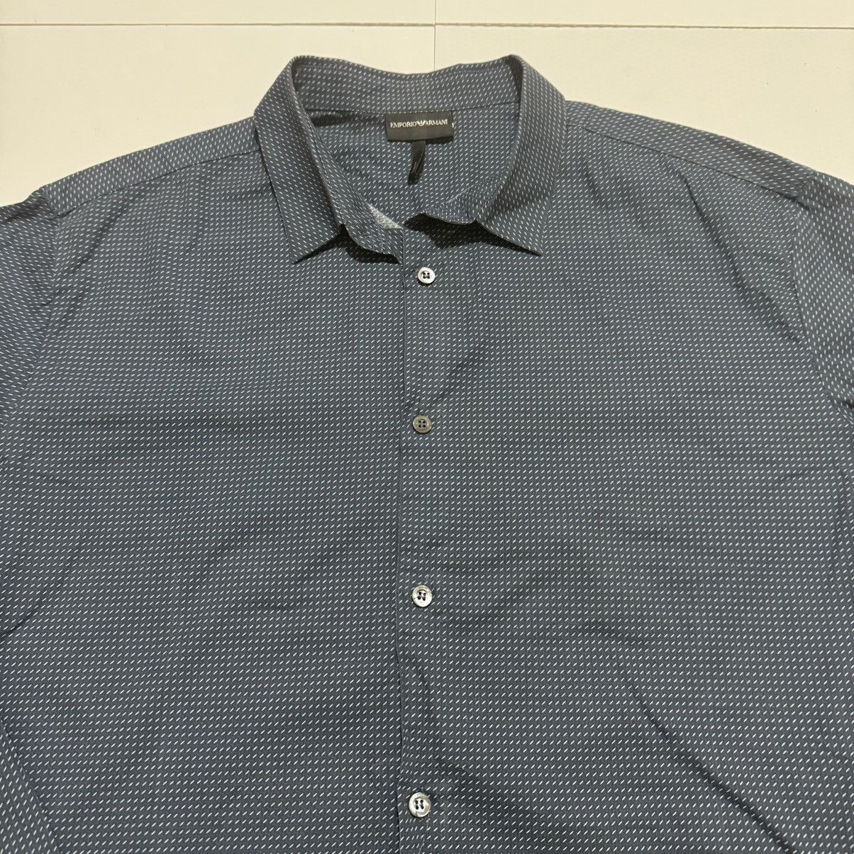 Emporio Armani Emporio Armani Men’s Shirt Button Up Long Sleeve Blue Size US XL / EU 56 / 4 - 2 Thumbnail