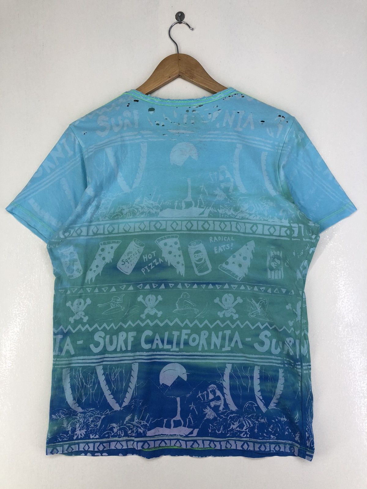 Japanese Brand Mowgli Surf Distressed Tshirt Size US M / EU 48-50 / 2 - 2 Thumbnail