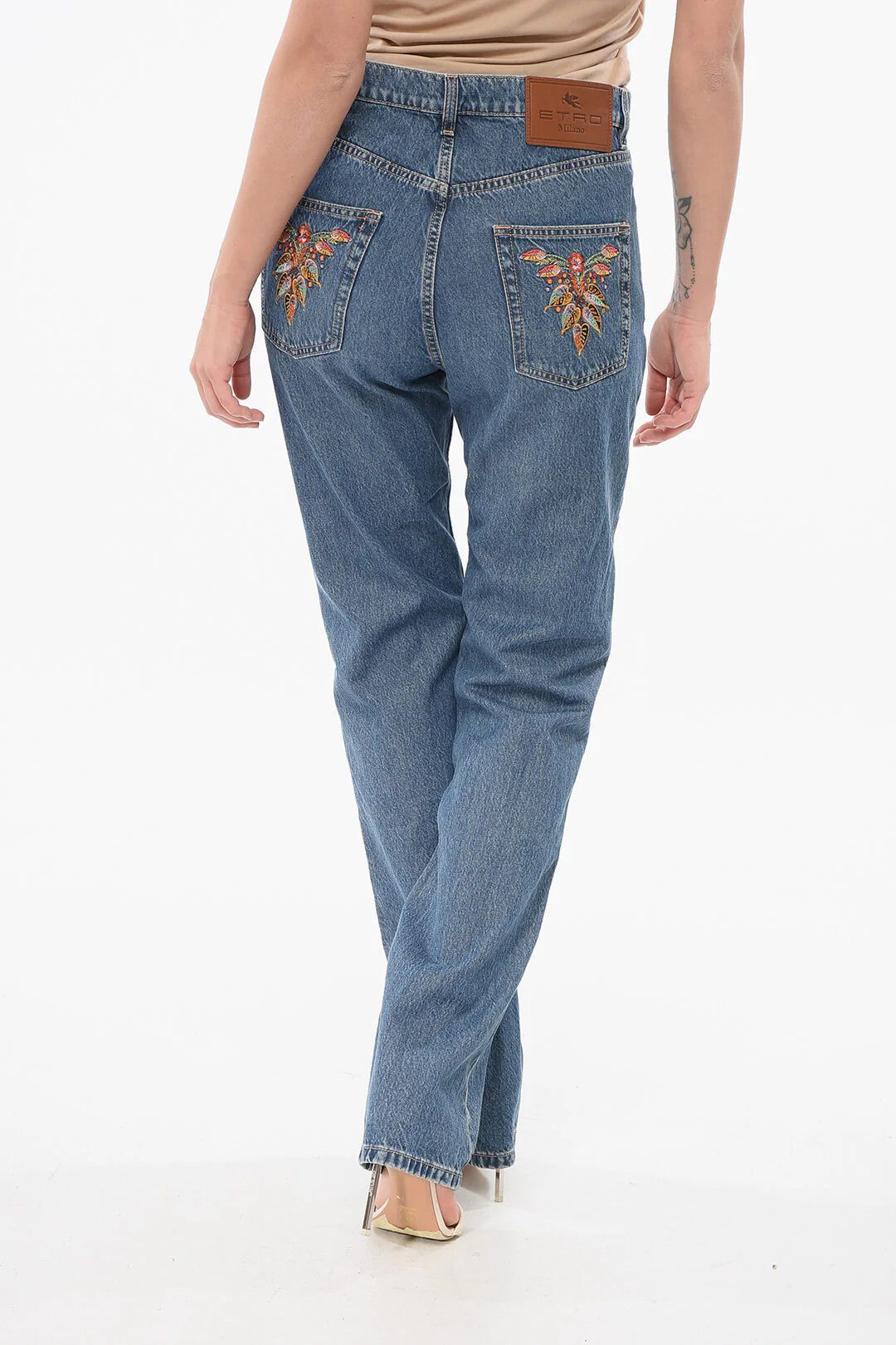 Etro og1mm0426 Denim Slim-Fit Jeans in Blue Size 25" / US 0 / IT 36 - 2 Thumbnail