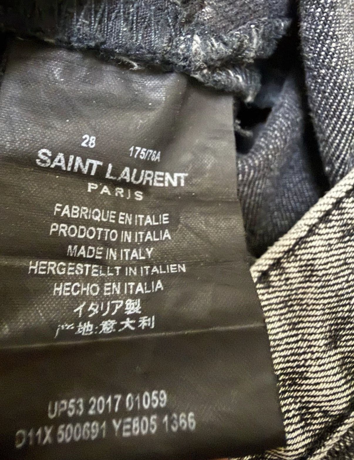 Saint Laurent Paris Saint Laurent Snow Washed Denim Black Size US 28 / EU 44 - 5 Thumbnail