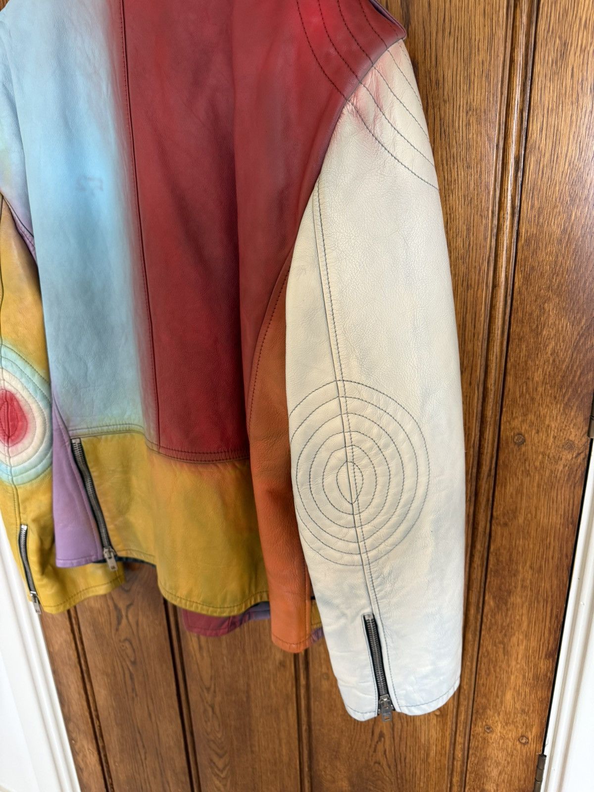 Celine $6.4k FW21 Celine multicolour leather biker jacket couture Size US L / EU 52-54 / 3 - 21 Thumbnail