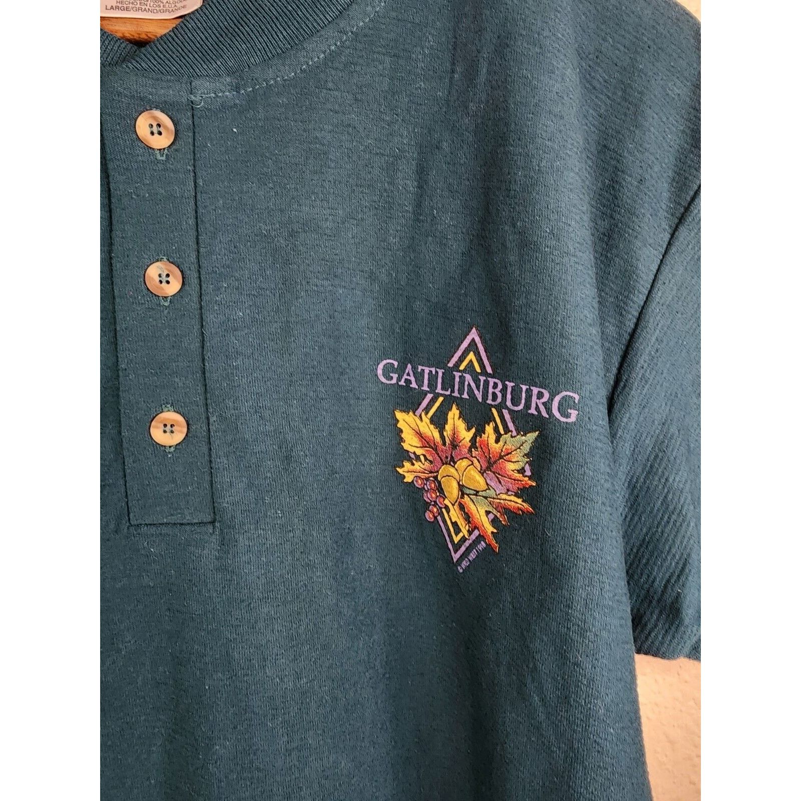 Vintage Vintage Gatlinburg Shirt Smoky Mountains Tee Green VTG 90s L Size US L / EU 52-54 / 3 - 2 Thumbnail