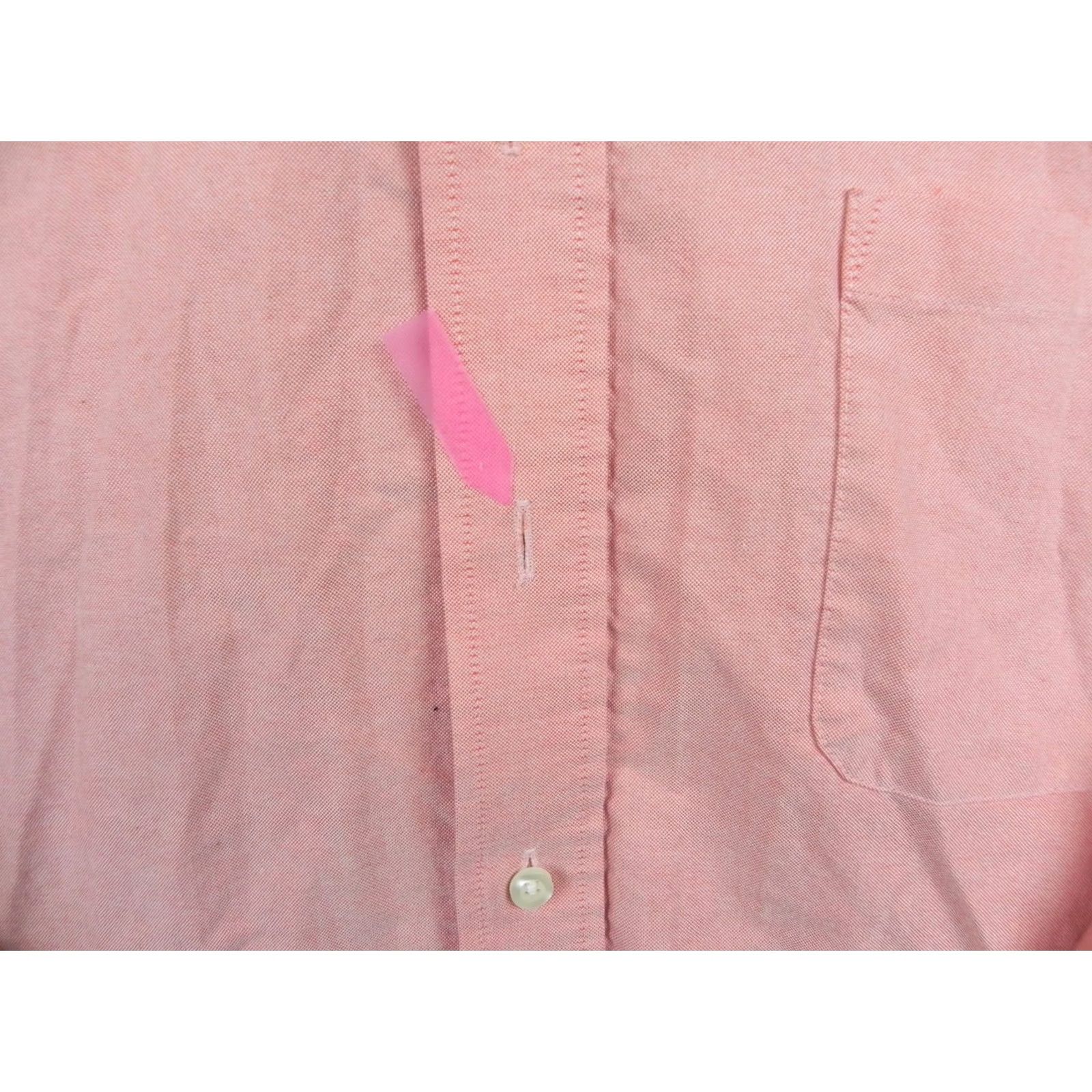 Chaps Classic Oxford Button Up Mens Shirt - Peach Color - 34/35 Size - Chaps Brand Size US XXL / EU 58 / 5 - 3 Thumbnail