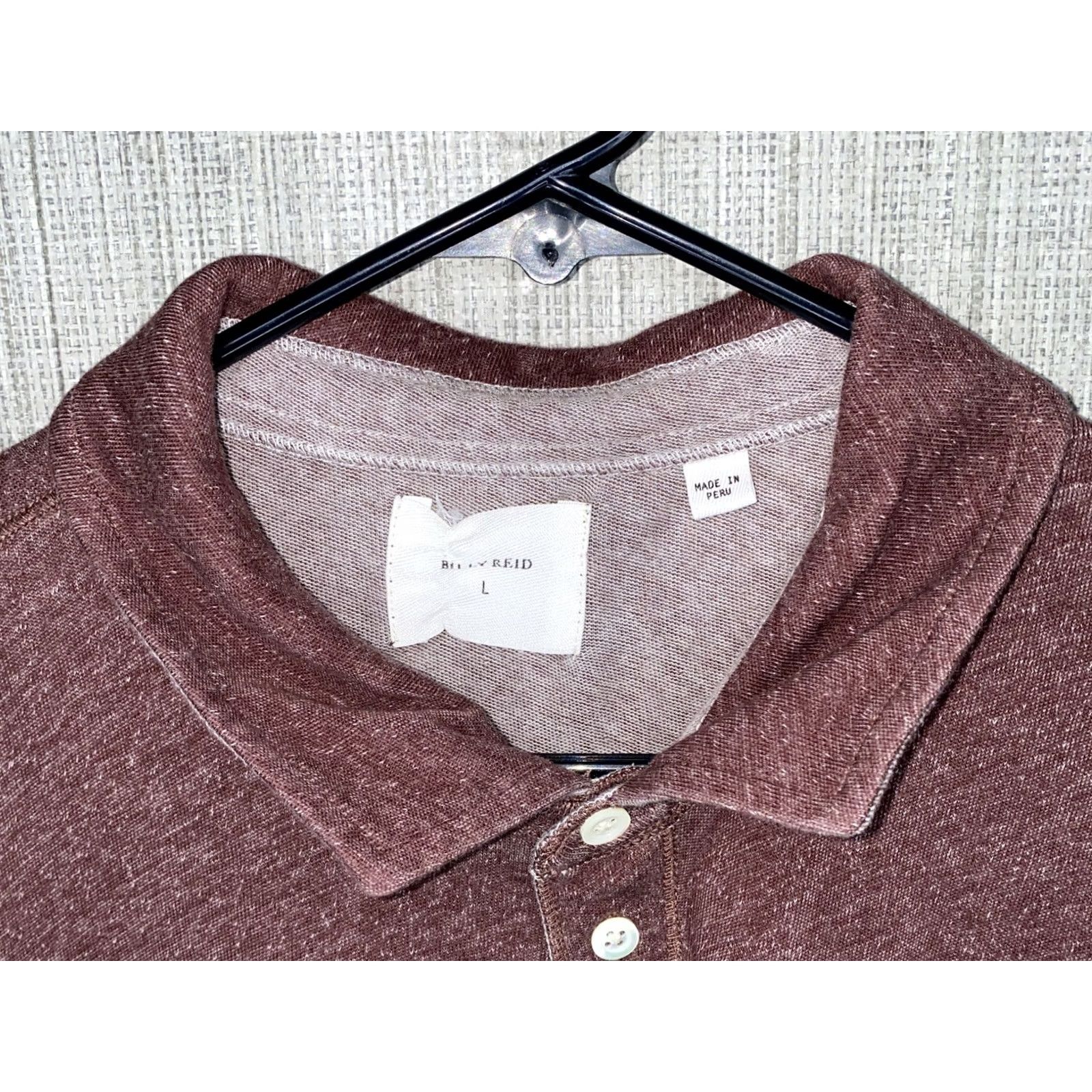 Billy Reid Billy Reid Polo Shirt Golf Mens Brown Short Sleeve Size L 21 in Armpit Size US L / EU 52-54 / 3 - 3 Thumbnail