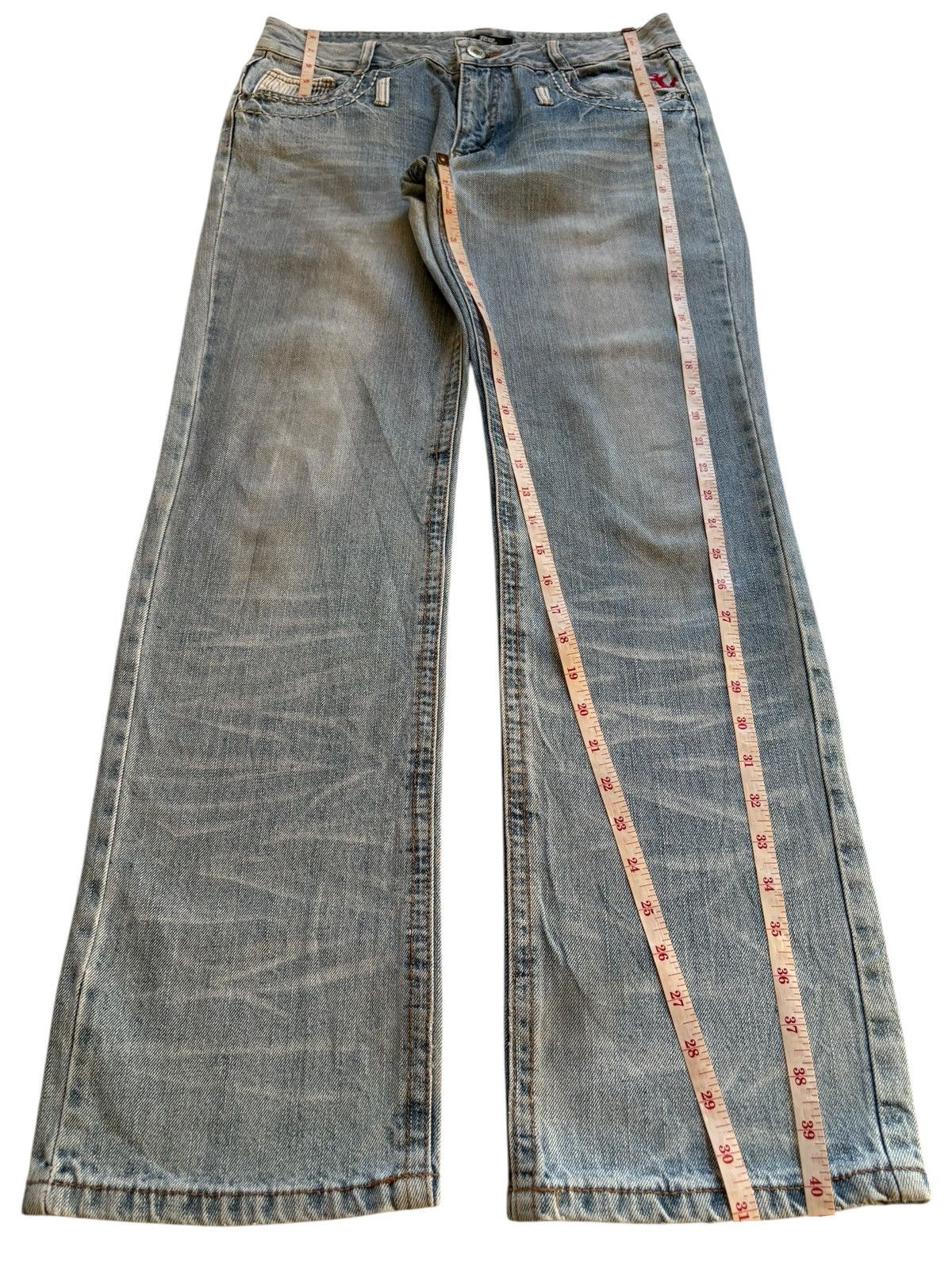 Japanese Brand Vintage Japanese Brand Embroidery Spell Out Loose Jeans Size US 32 / EU 48 - 14 Thumbnail