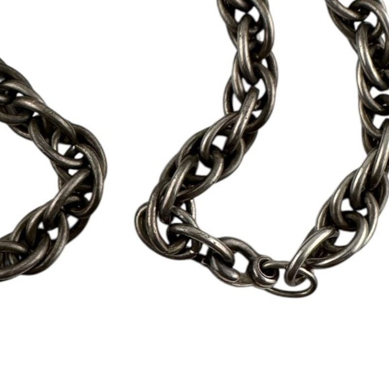 Other Vintage 1990s Unisex Silver Metal Link Choker Necklace 15" Size ONE SIZE - 3 Thumbnail
