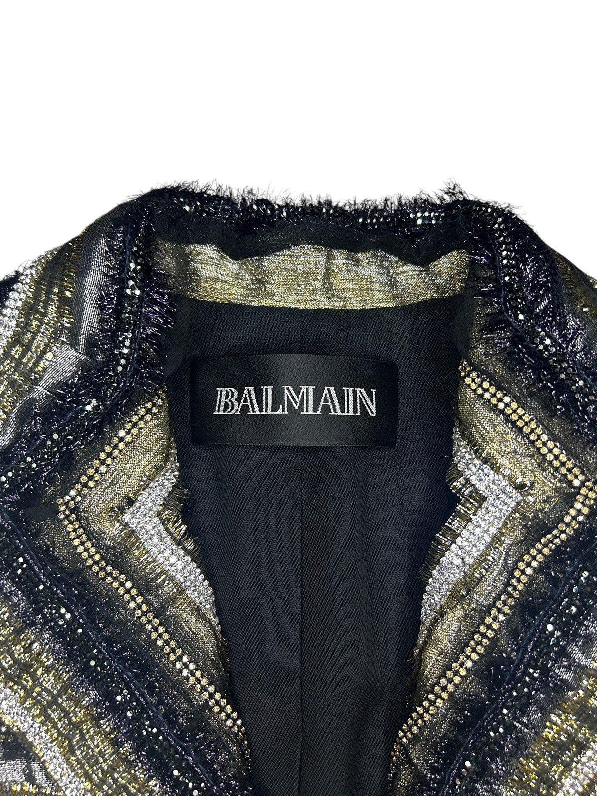 Balmain F/W 11 Decarnin Swarovski Embellished Jacket Size S / US 4 / IT 40 - 4 Thumbnail