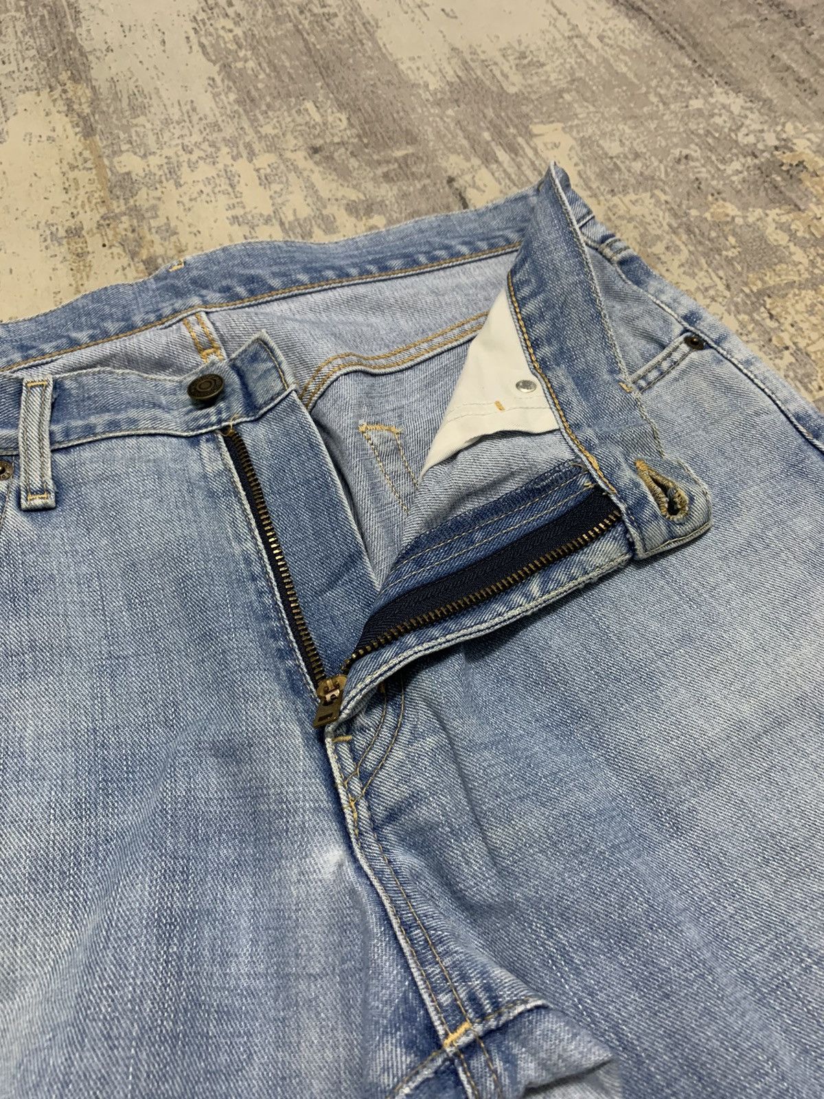 Japanese Brand Vintage Edwin Blue Wash Baggy Style Jeans 33x31.5 Size US 33 - 7 Thumbnail