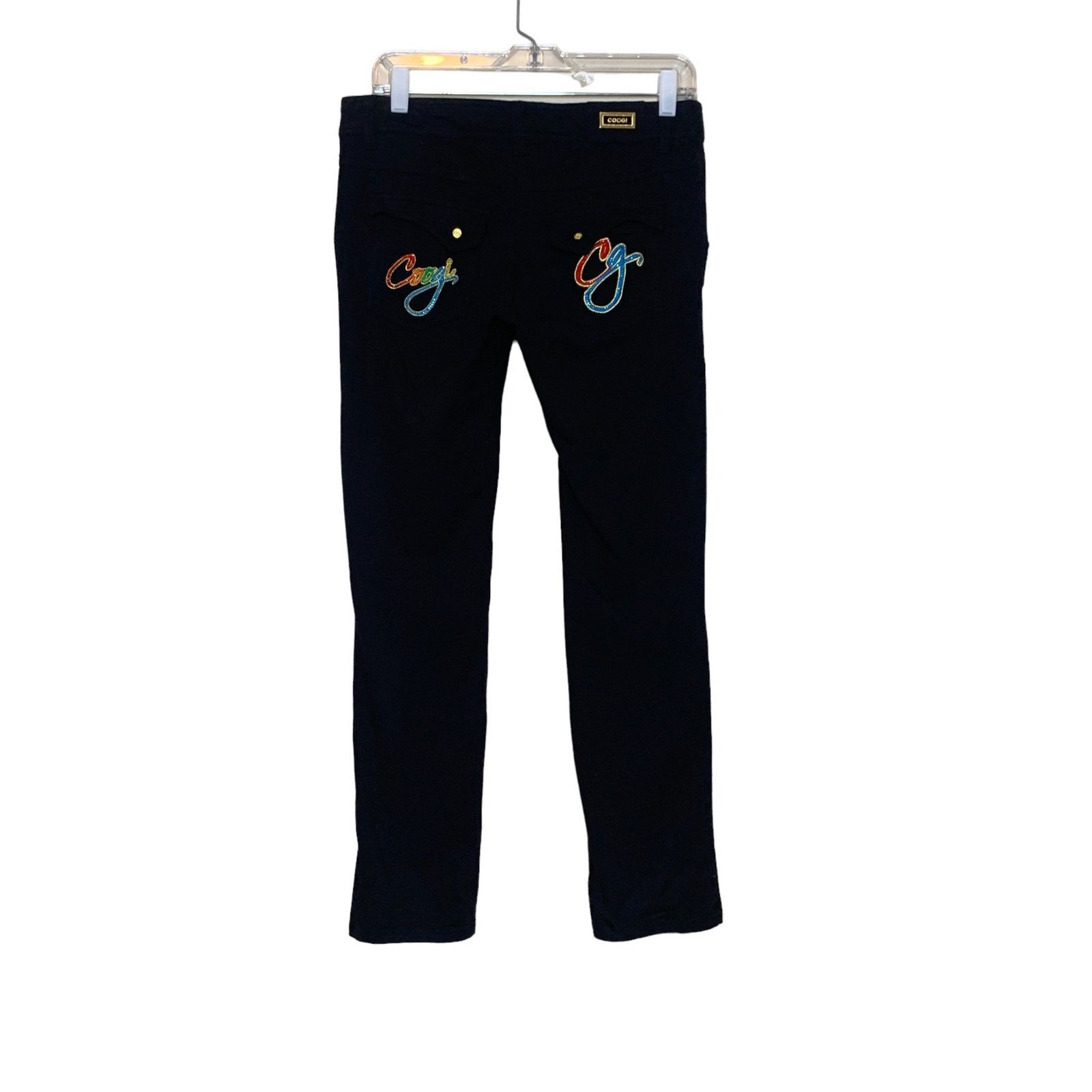 Coogi Coogi black embroidered stretch casual pants size 9/10 Size 32" / US 10 / IT 46 - 15 Thumbnail