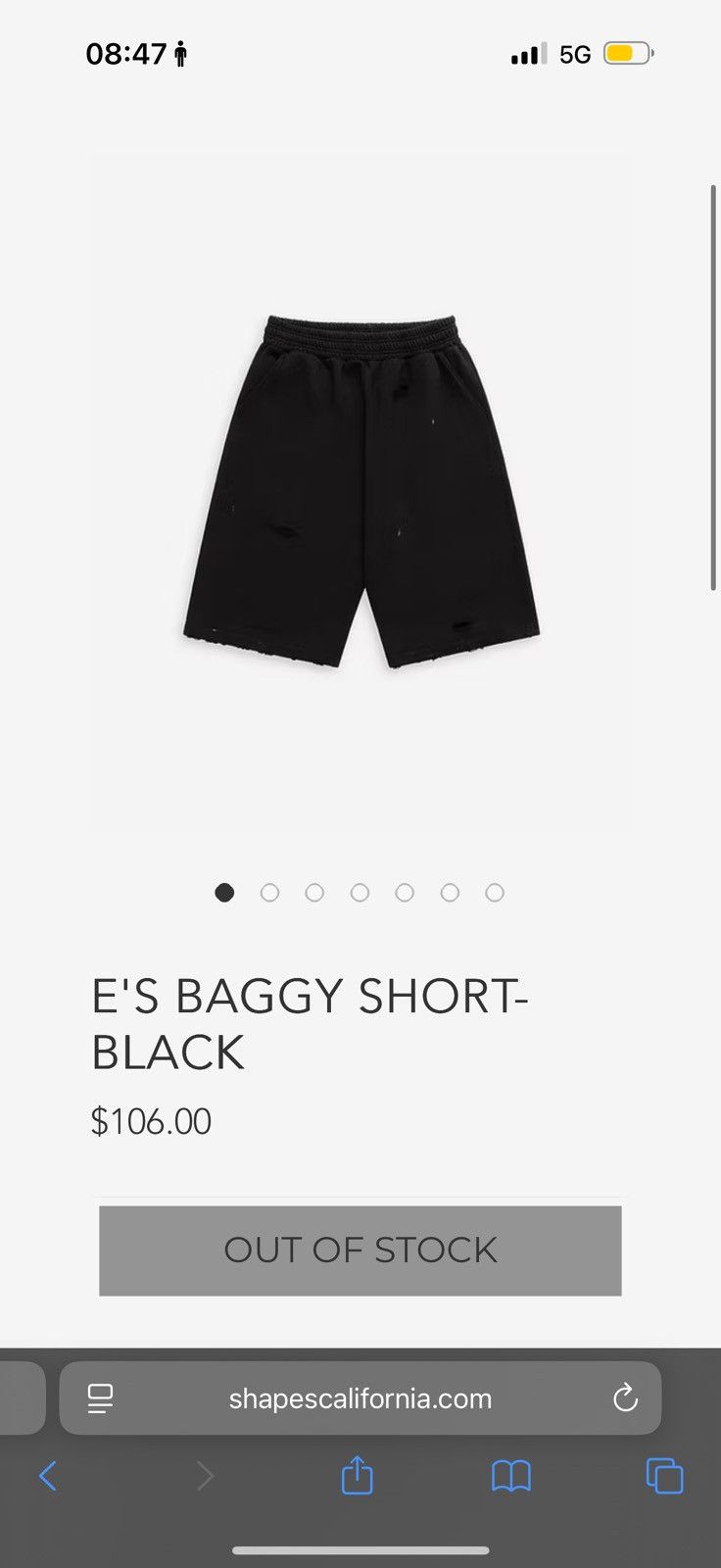 Other E'S BAGGY SHORT BLACK SIZE XL BRAND NEW Size US 34 / EU 50 - 1 Thumbnail