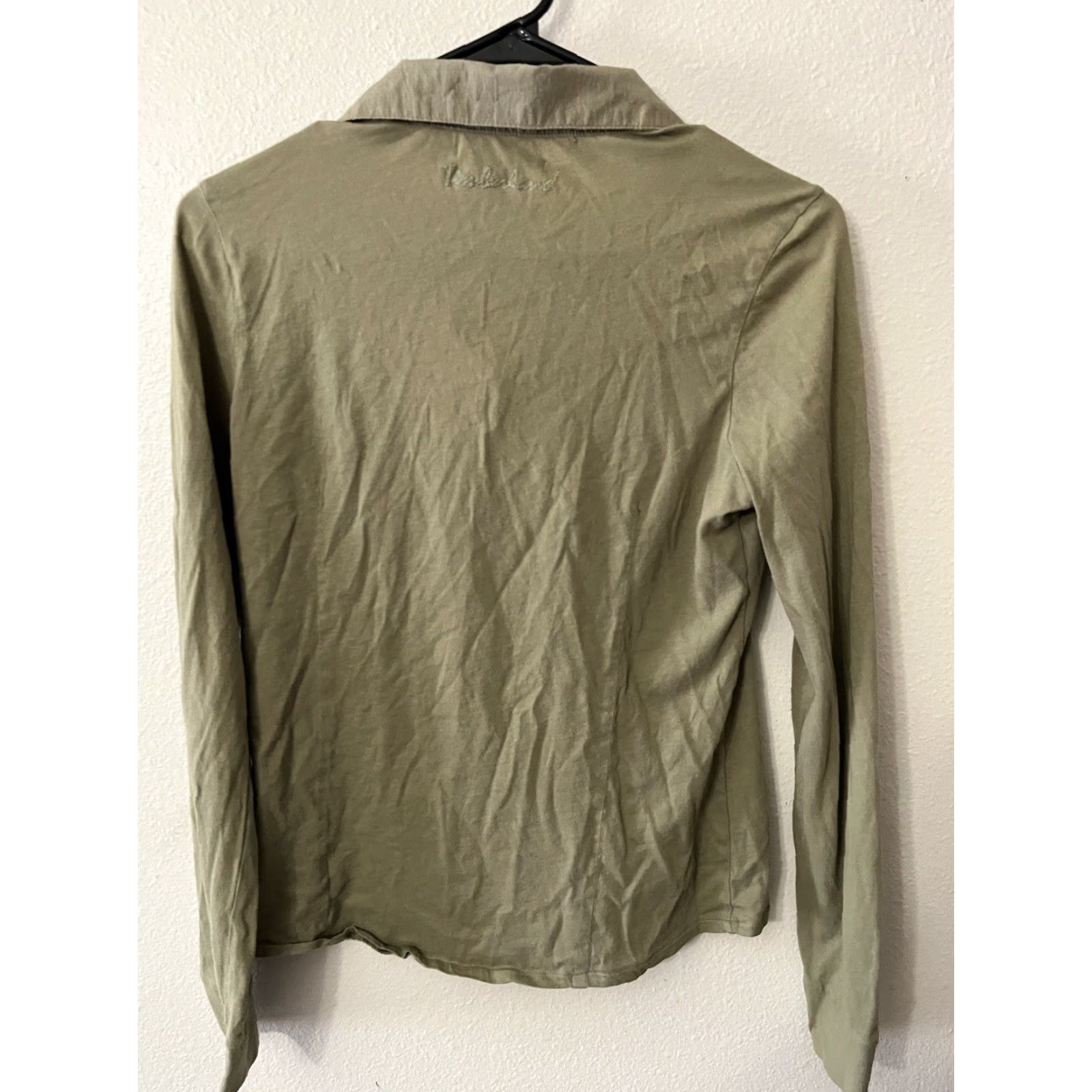 Timberland Timberland Long Sleeve Buttoned Front Green Solid Shirt Women's Size Small Size S / US 4 / IT 40 - 3 Thumbnail