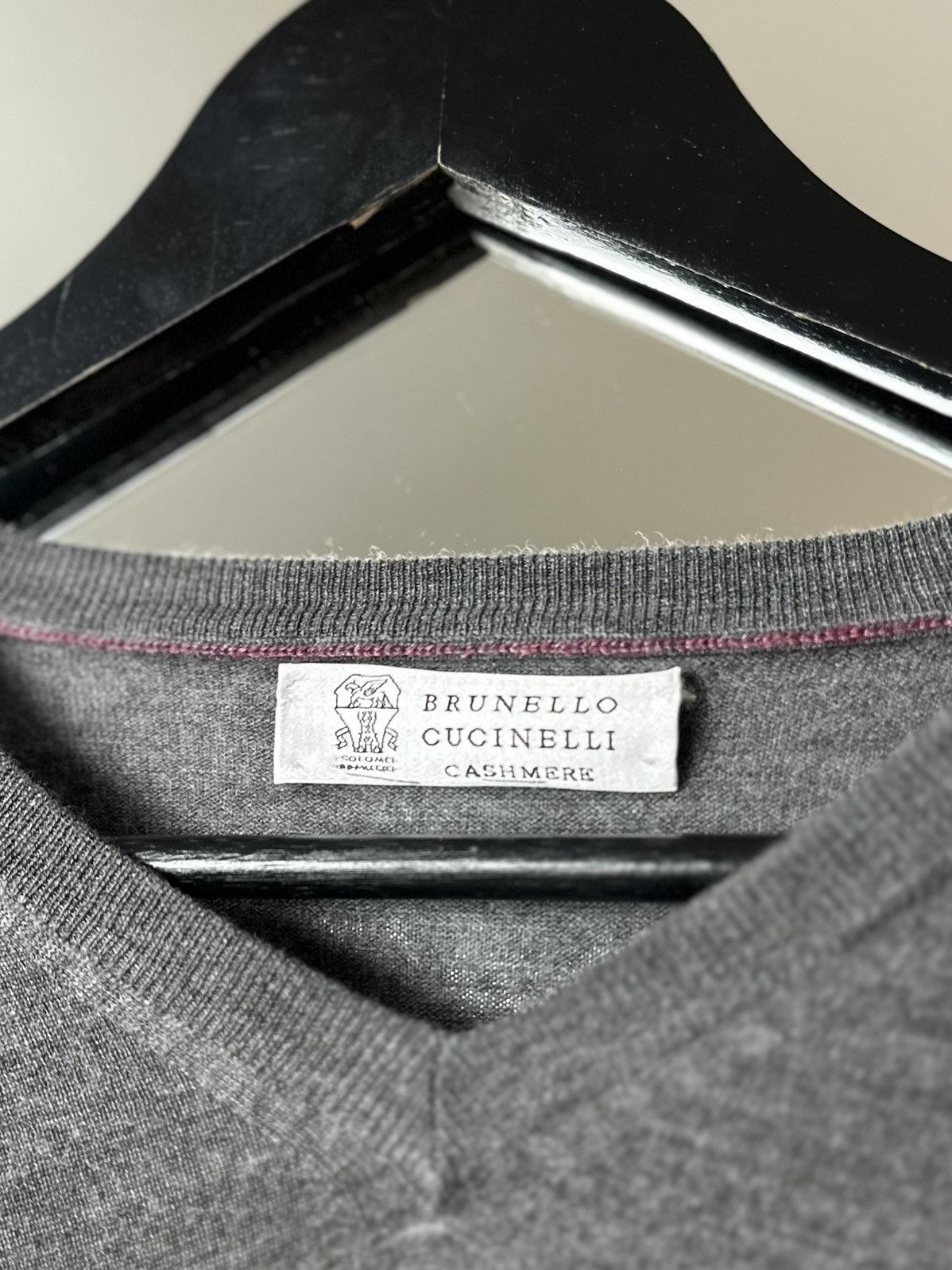 Brunello Cucinelli Mens Brunello Cucinelli 100% Cashmere grey sweater luxury Size US M / EU 48-50 / 2 - 6 Thumbnail