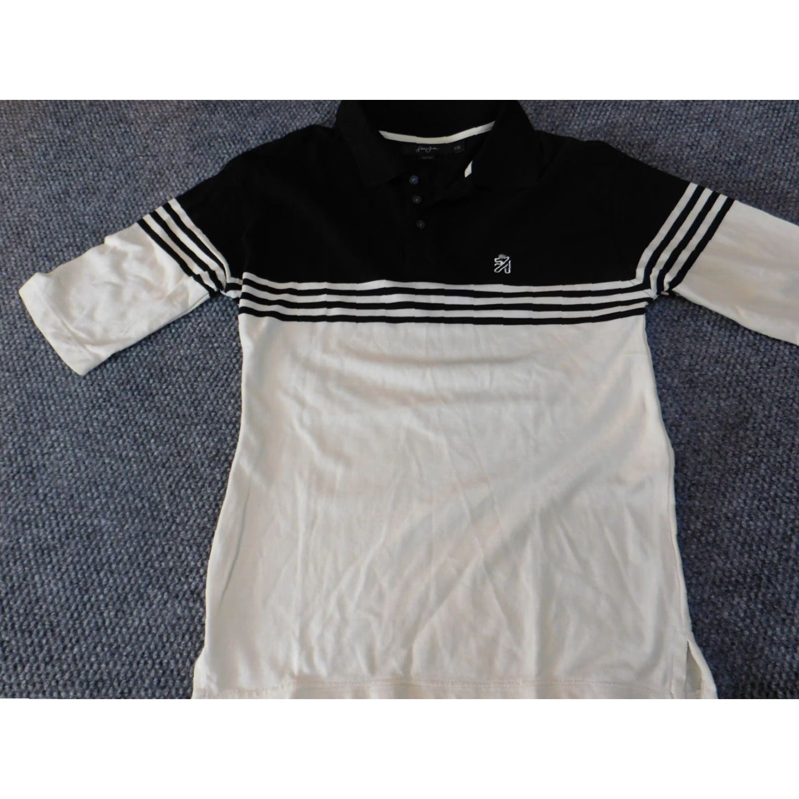 Sean John Sean John Mens Polo Shirt M beige Striped Button Classic Hip Hop Shirt Polo Boys? Size US M / EU 48-50 / 2 - 3 Thumbnail
