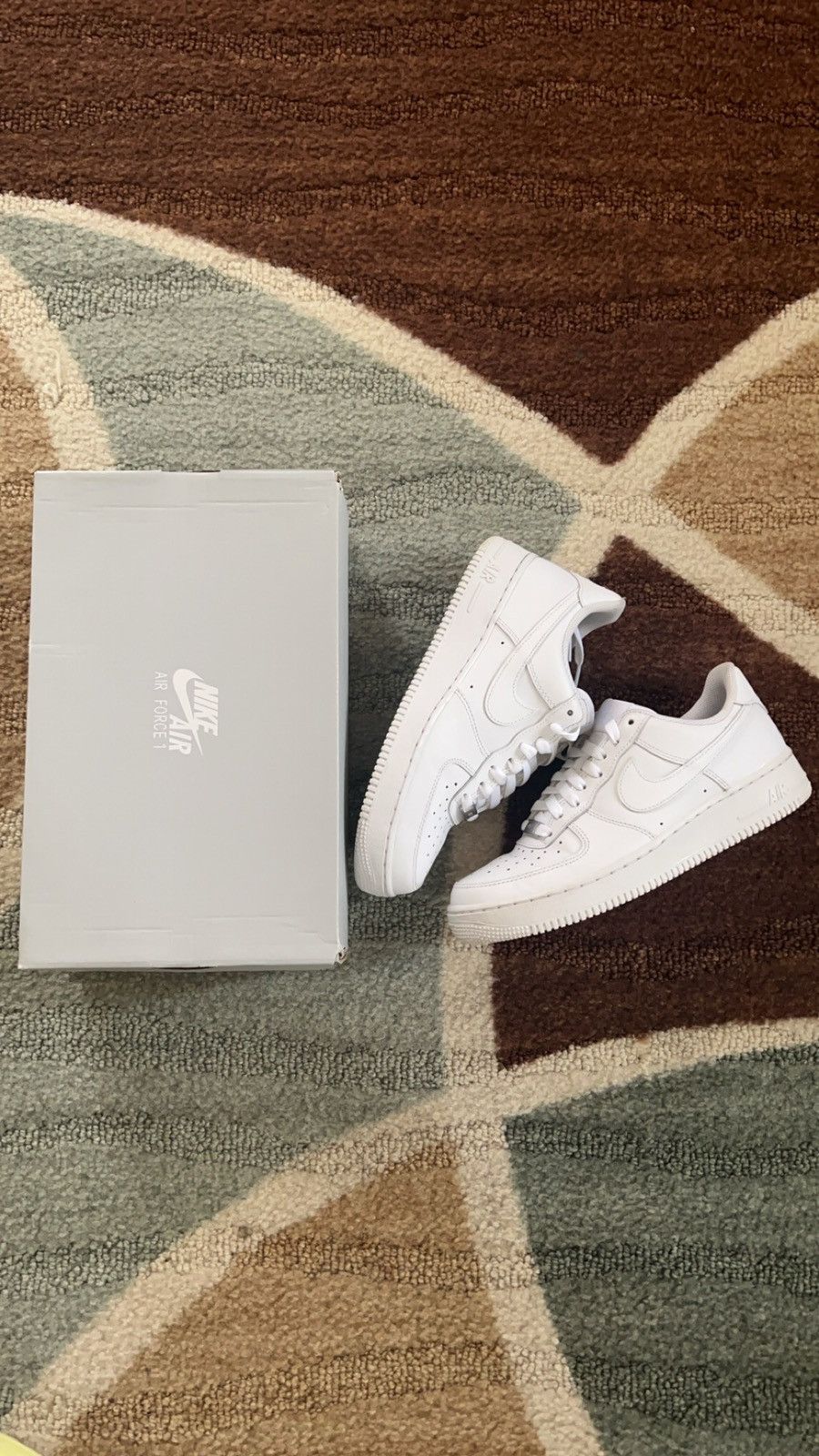 image of Nike White Af1 Shoes, Men's (Size 8)