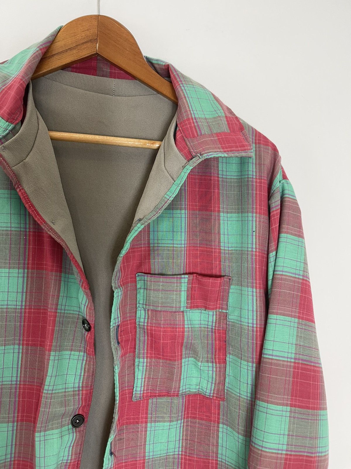 Chorley × Handmade AW Deconstructed Sweater Lining Flannel Work Jacket Chore Size US L / EU 52-54 / 3 - 2 Thumbnail