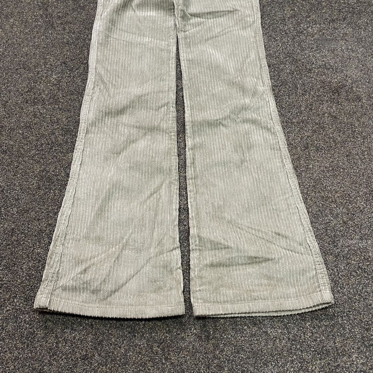 Vintage Vintage Y2K Flared Bootcut Pants Cream Wide Leg Thrashed Size 30" / US 8 / IT 44 - 4 Thumbnail