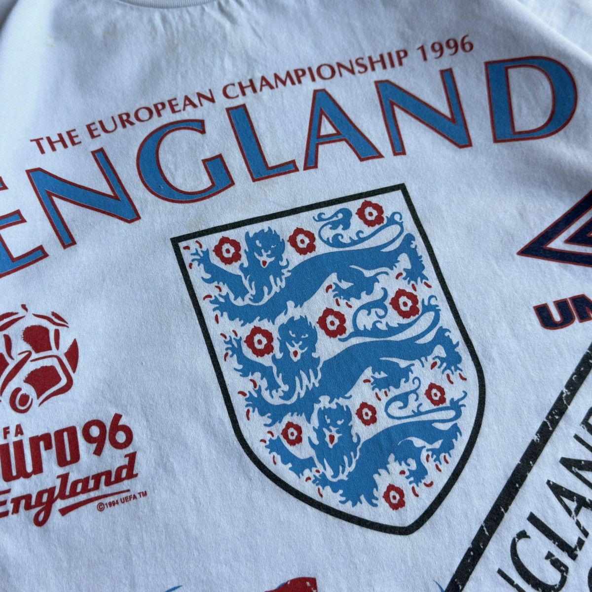 Umbro Vintage Umbro UEFA Euro 96 England Tee Size US S / EU 44-46 / 1 - 5 Thumbnail