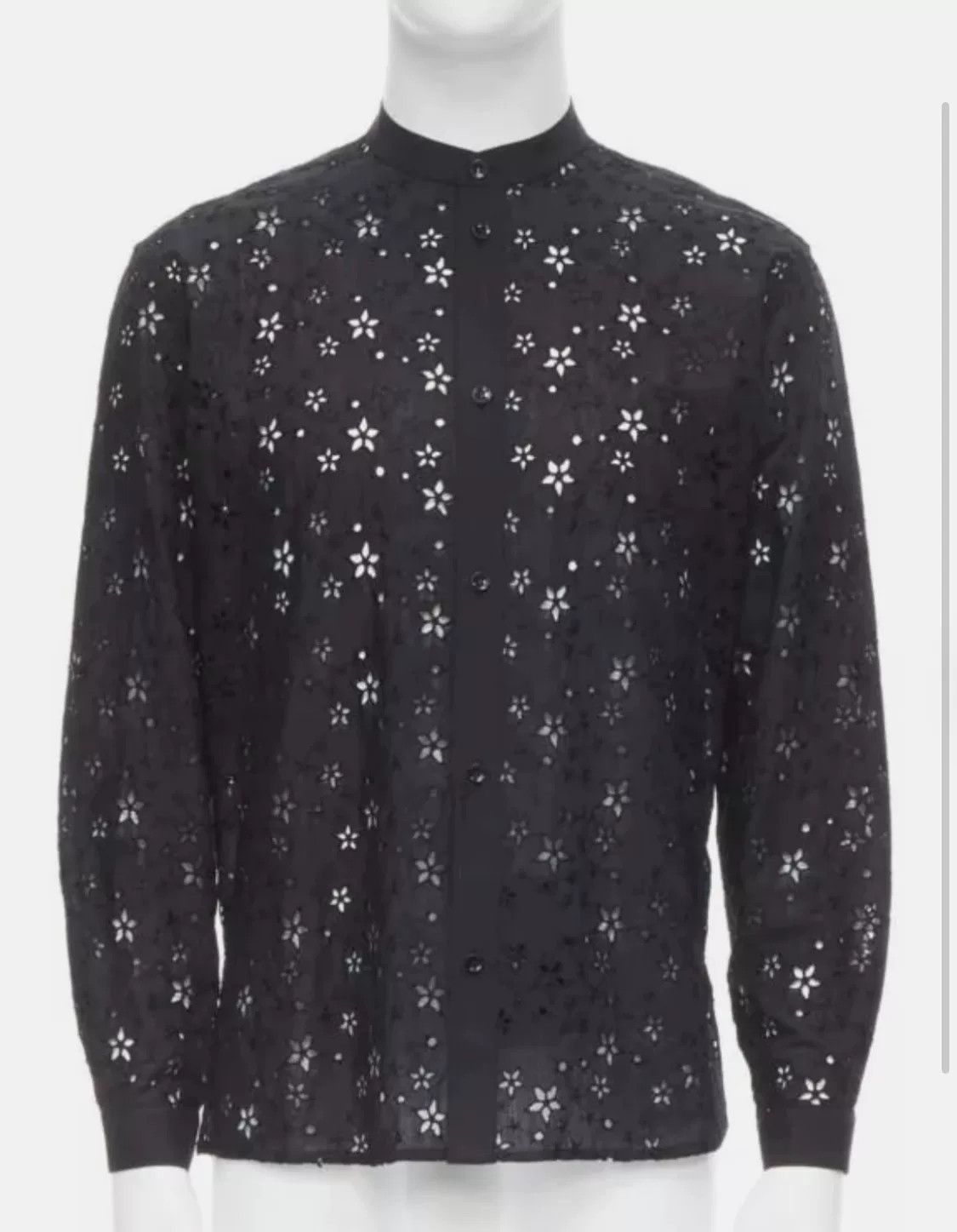 Saint Laurent Paris Saint Laurent Black Star Embroidery Shirt Size US M / EU 48-50 / 2 - 1 Thumbnail