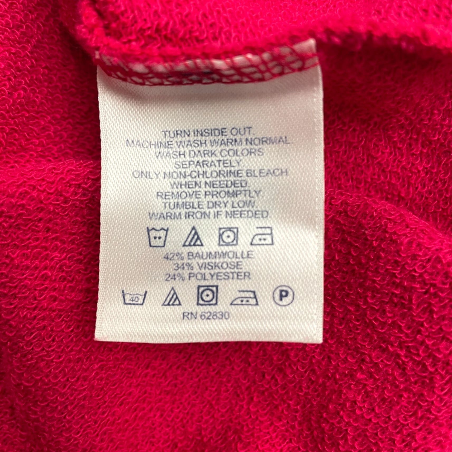 Lands' End Lands' End T-Shirt Mens Medium Mock Neck 3/4 Sleeve Cotton Casual Pink Top Size M / US 6-8 / IT 42-44 - 5 Thumbnail