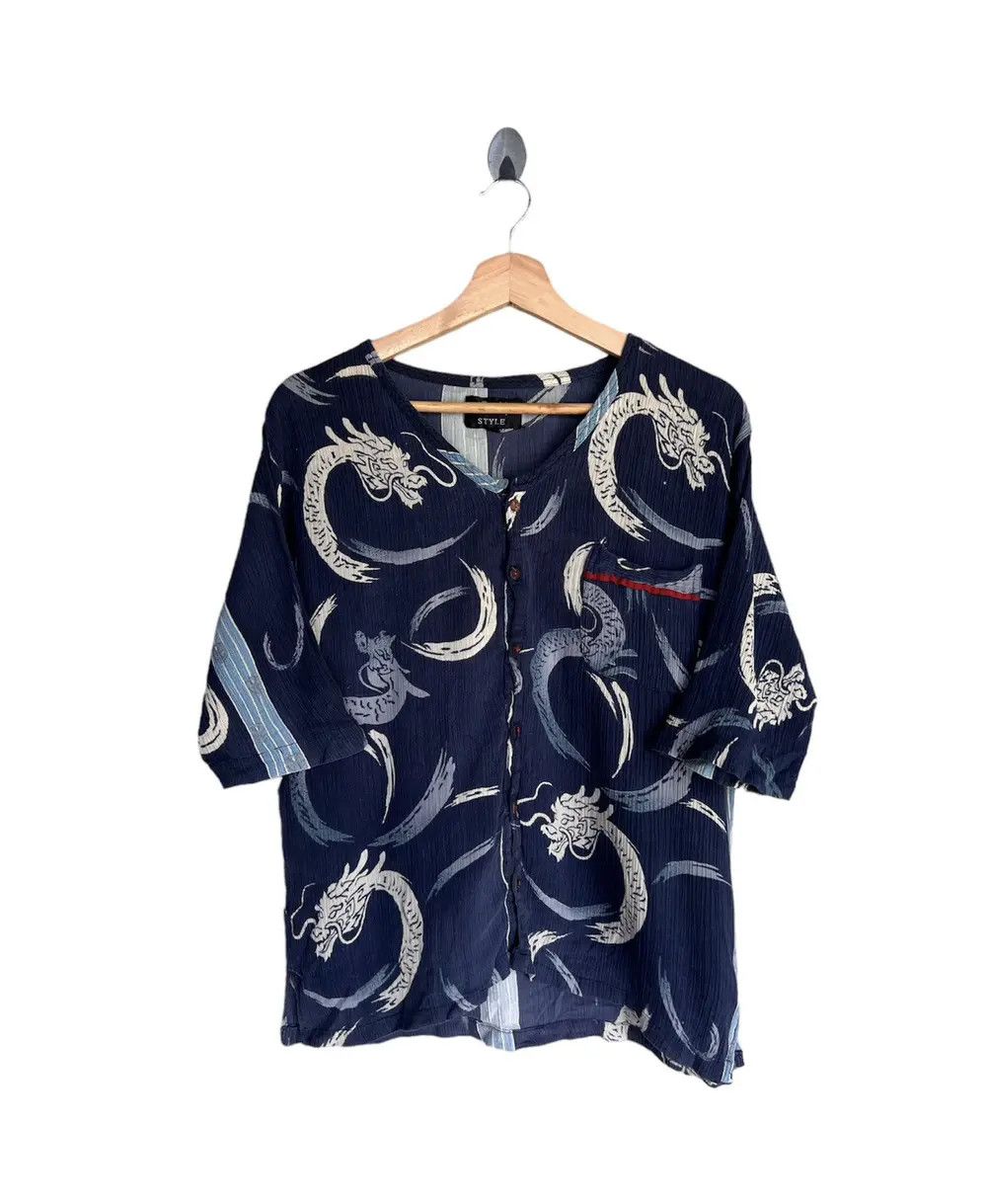 Japanese Sukajan Dragon Tattoos Shirt