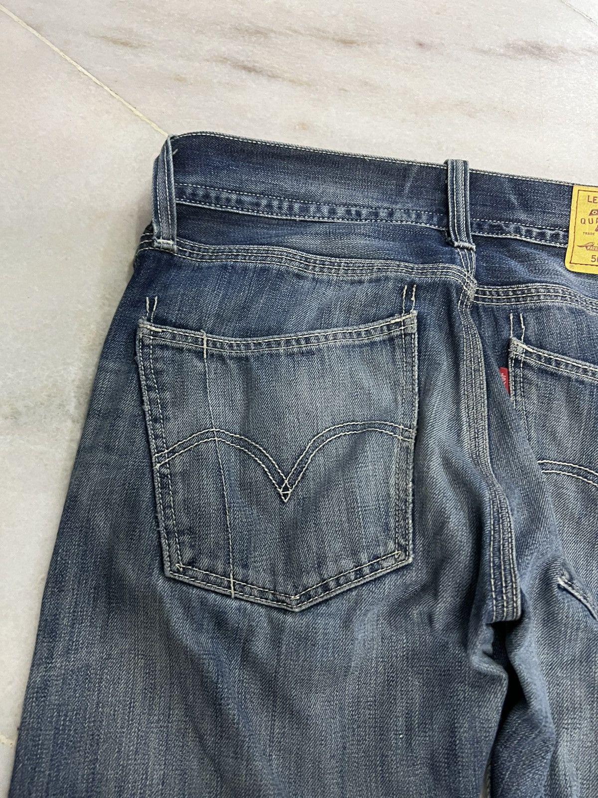 Levi's × Levi's Vintage Clothing 💥Vintage Levis 504 Distressed Mud Wash Jean Size US 32 / EU 48 - 15 Thumbnail