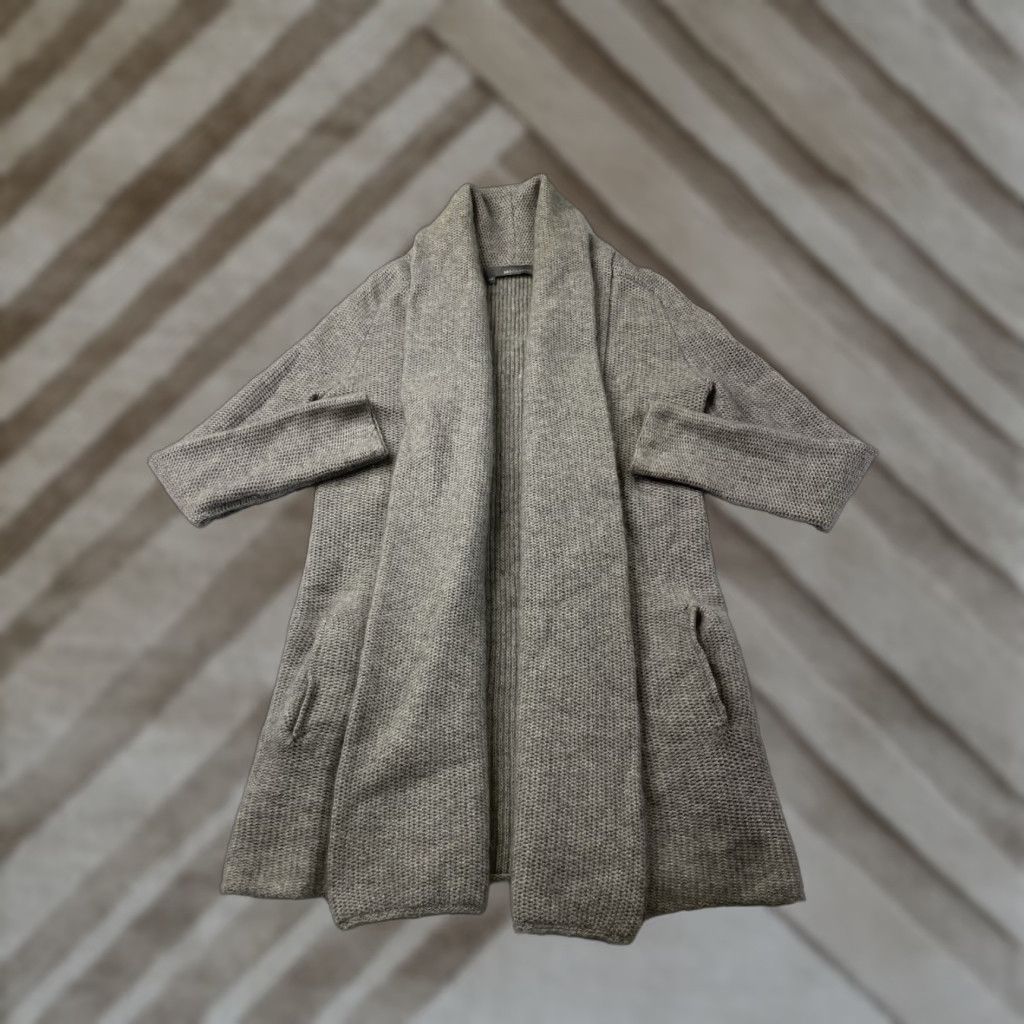 Vintage 360 Cashmere Cardigan Open-Front Wool-Blend XS Women Gray Size XS / US 0-2 / IT 36-38 - 1 Thumbnail