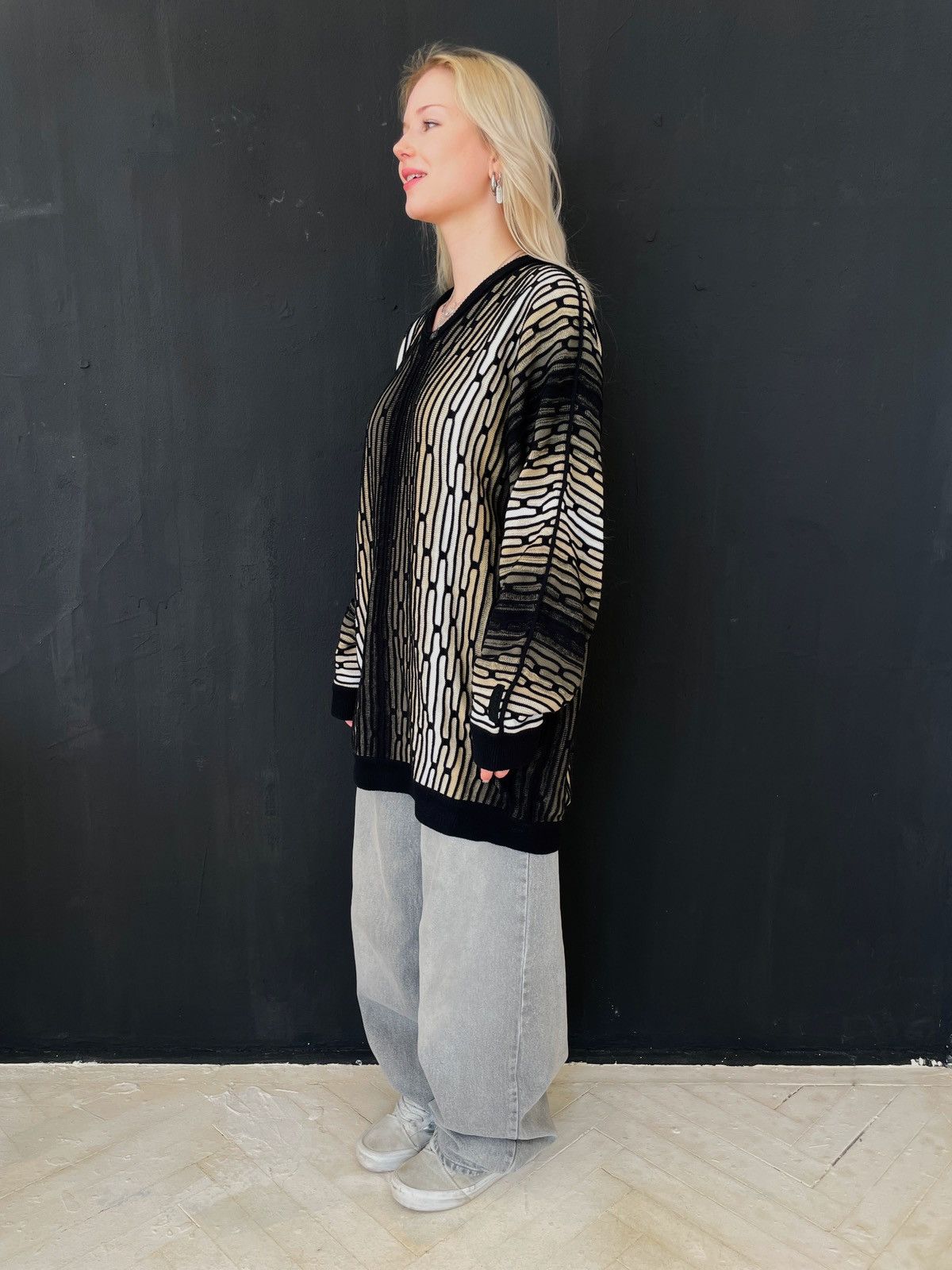 Carlo Colucci 🔥 90s Carlo Colucci 3D Pattern Knit Sweater XXL Coogi Style Size US XXL / EU 58 / 5 - 7 Thumbnail