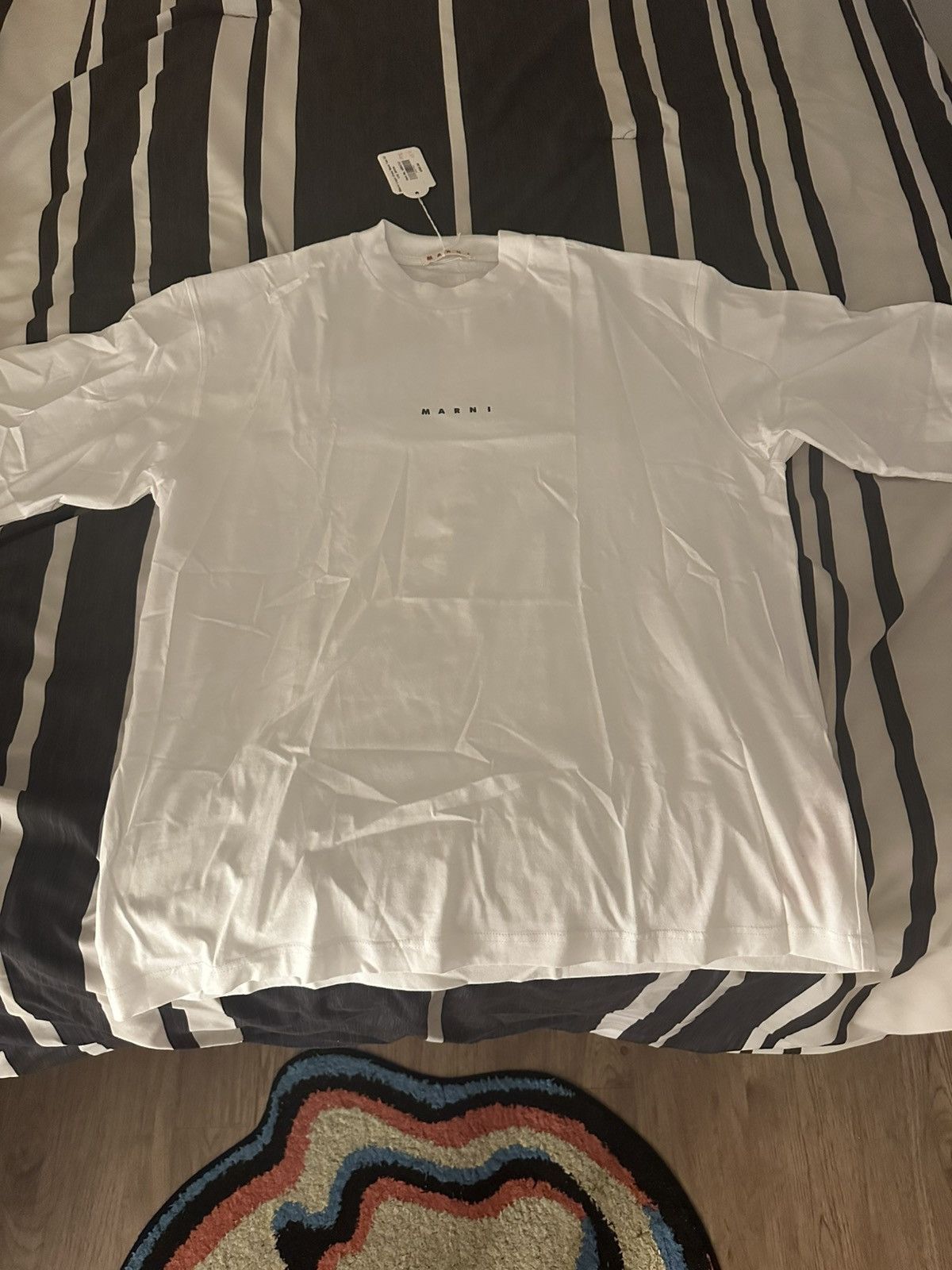 Marni Marni Logo Printed Crewneck T Shirt Size US L / EU 52-54 / 3 - 1 Thumbnail