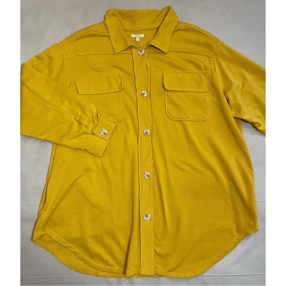 Other New Maurices Golden Aura Cotton Collegiate Shacket Shirt Si Size XXL / US 16-18 / IT 52-54 - 5 Thumbnail