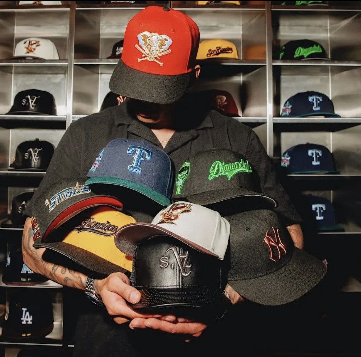 New Era Diamond backs Rhanni fitted drop with hat club size 7 Size ONE SIZE - 1 Thumbnail