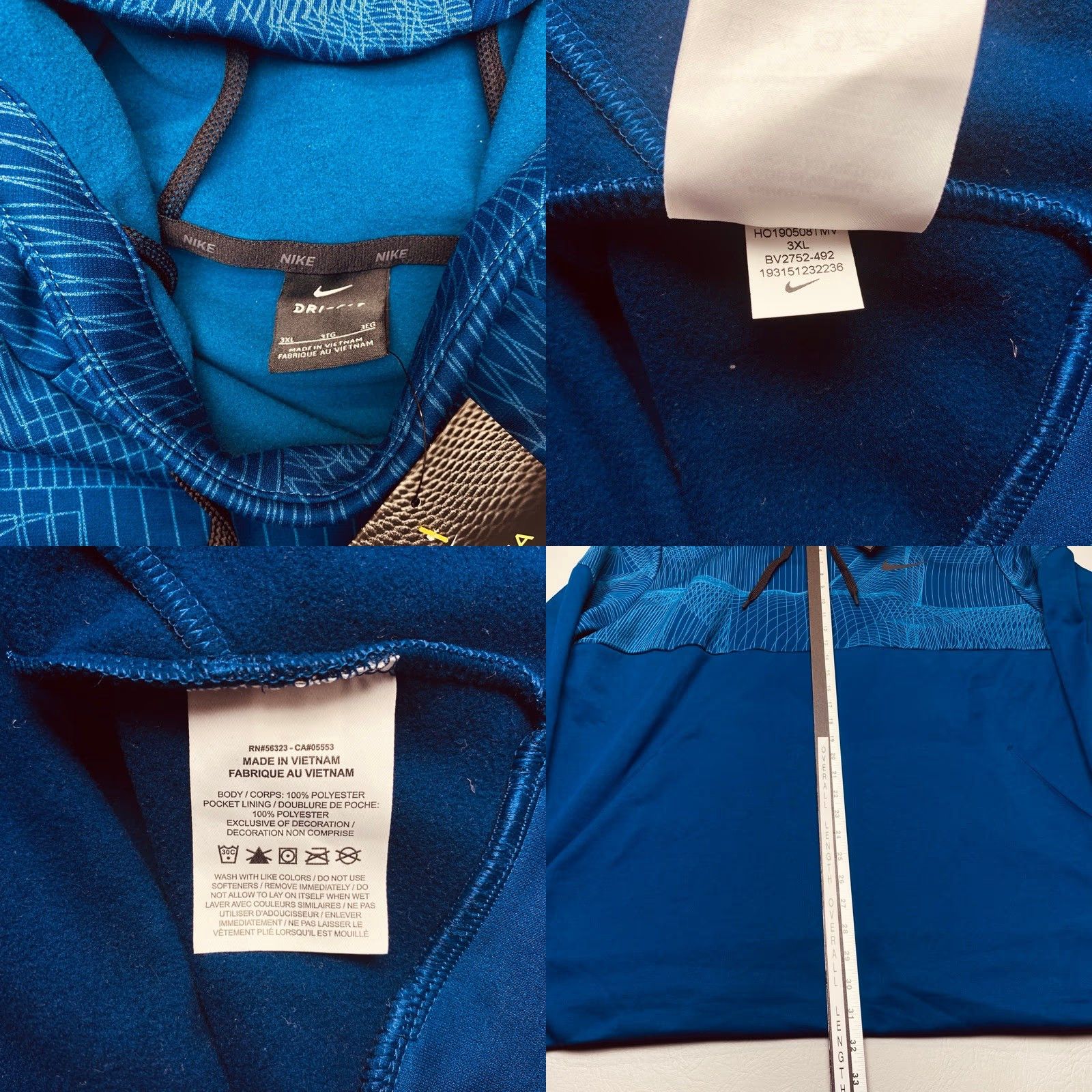 Nike VINTAGE Nike Therma Dri-Fit Pullover Hoodie BV2752-492 Blue Men's Size 3XL NEW 8159 Size US XXL / EU 58 / 5 - 8 Thumbnail