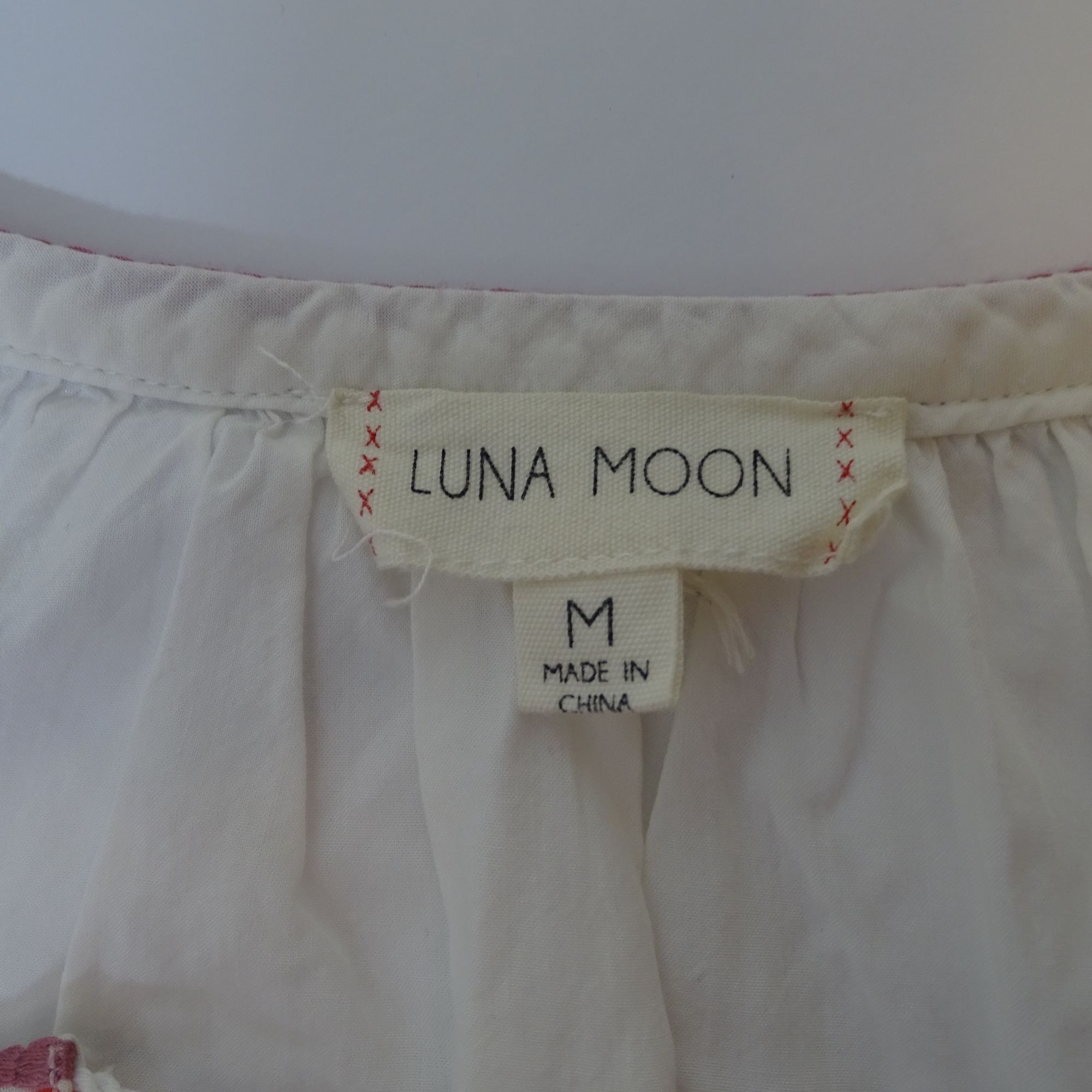 Other Luna Moon Women White Boho Embroidered Top Size M Size M / US 6-8 / IT 42-44 - 6 Thumbnail