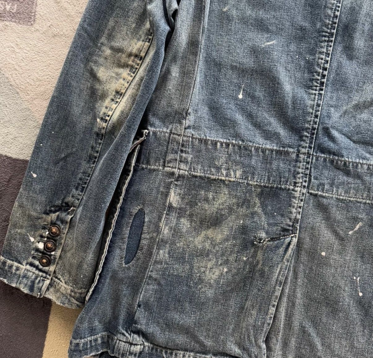RRL Ralph Lauren RRL Ralph Lauren Distressed Denim Jacket K22 Size US S / EU 44-46 / 1 - 7 Thumbnail