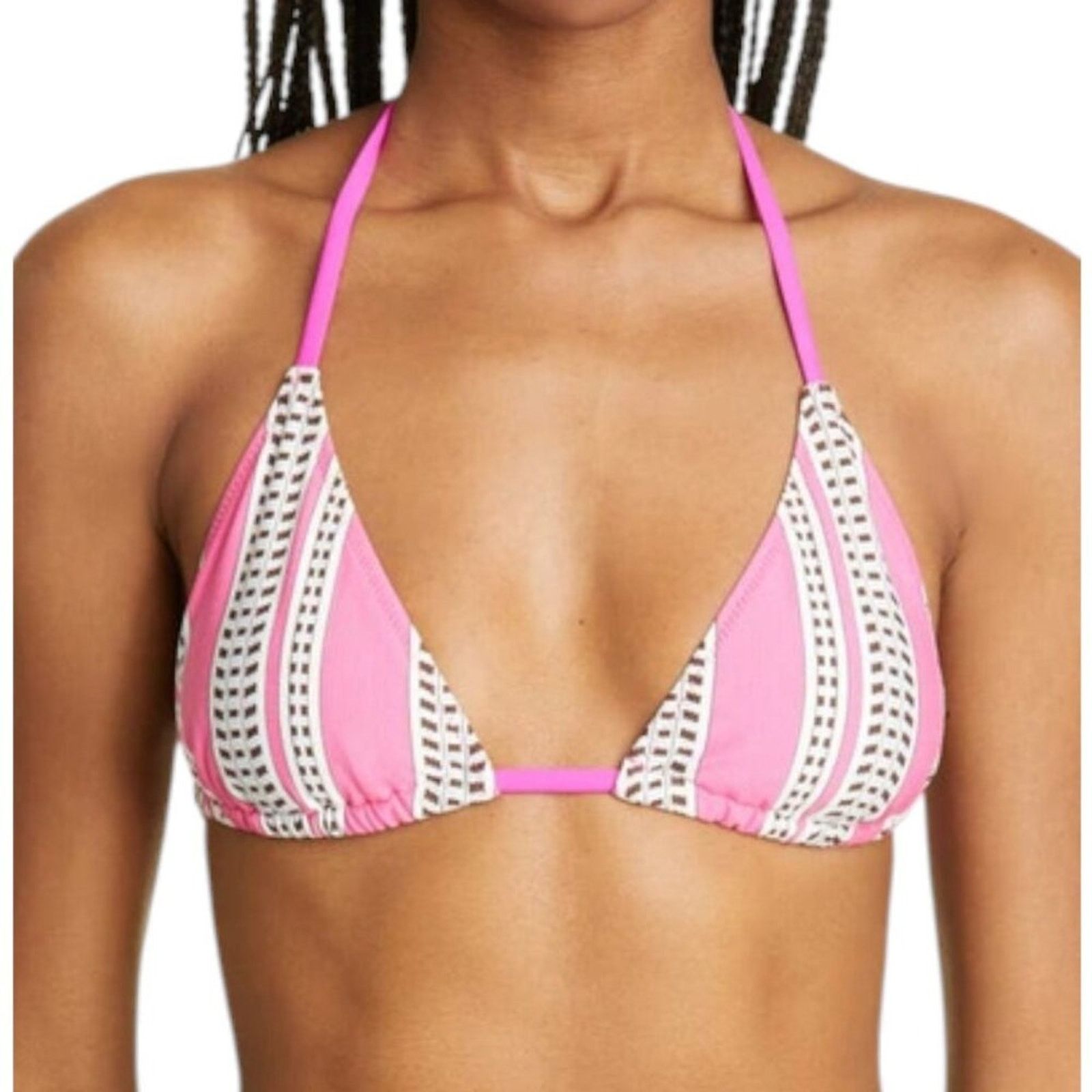 lemlem LemLem Amira Triangle Bikini Top Pink Sz Small NWOT $155 MSP Size S / US 4 / IT 40 - 1 Thumbnail