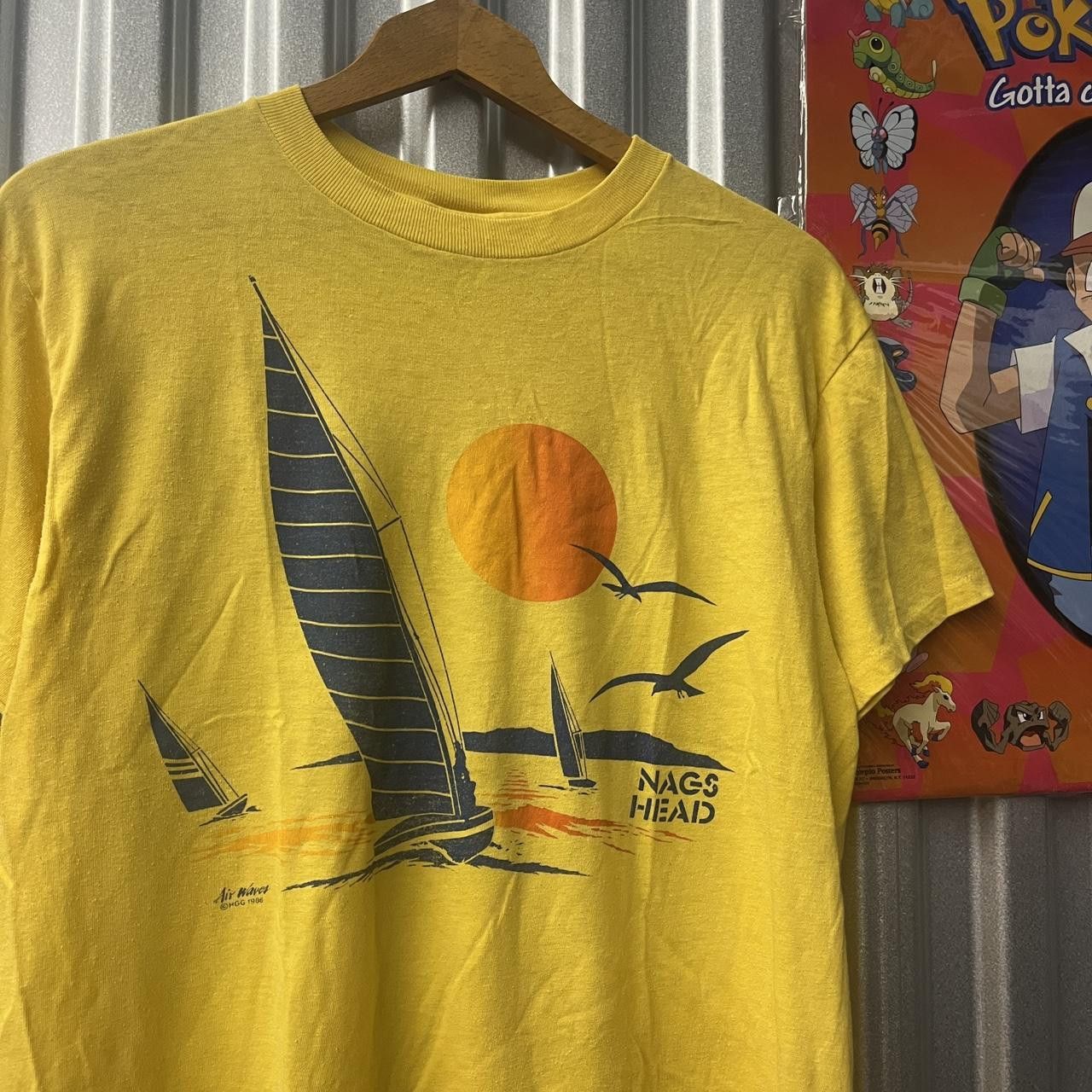 Vintage VTG 80's Stedman Single Stitch Nags Head Boat Beach T Shirt Size US L / EU 52-54 / 3 - 1 Thumbnail