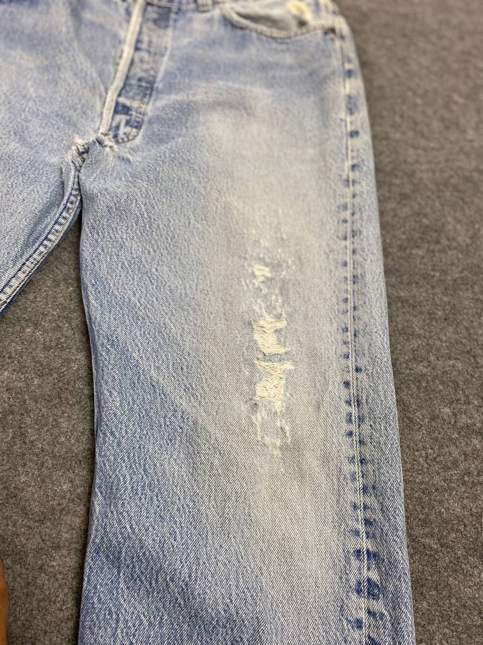 Levi's vintage levis 501 distressed denim nice design Size US 34 / EU 50 - 14 Thumbnail
