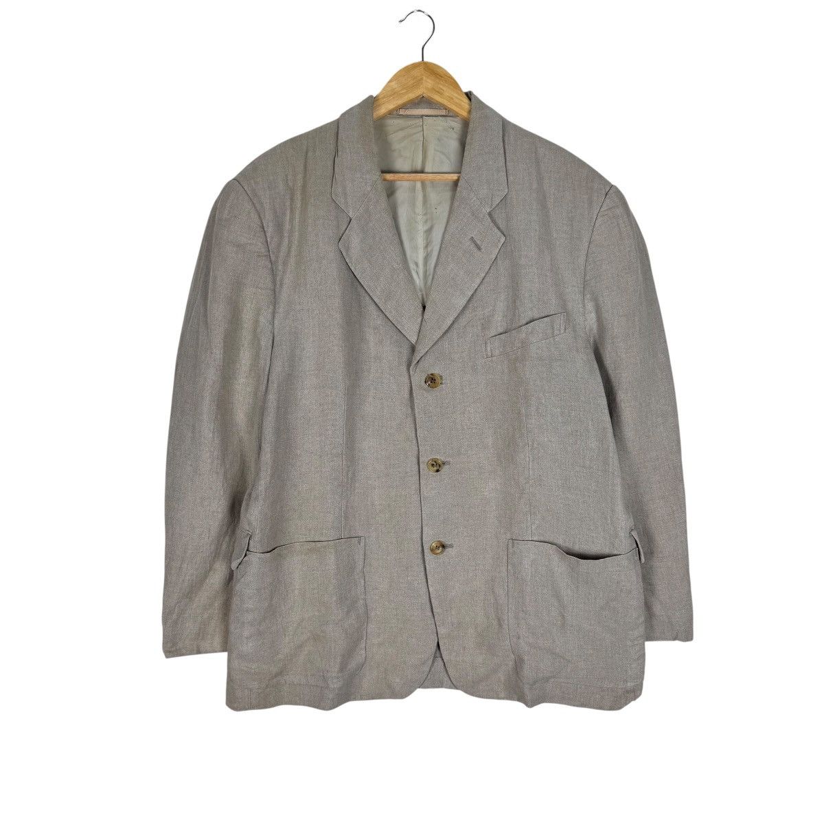 Comme des Garcons Homme Plus 🌟CDG HOMME PLUS AW1995 LINEN BLAZER COAT Size US M / EU 48-50 / 2 - 2 Thumbnail