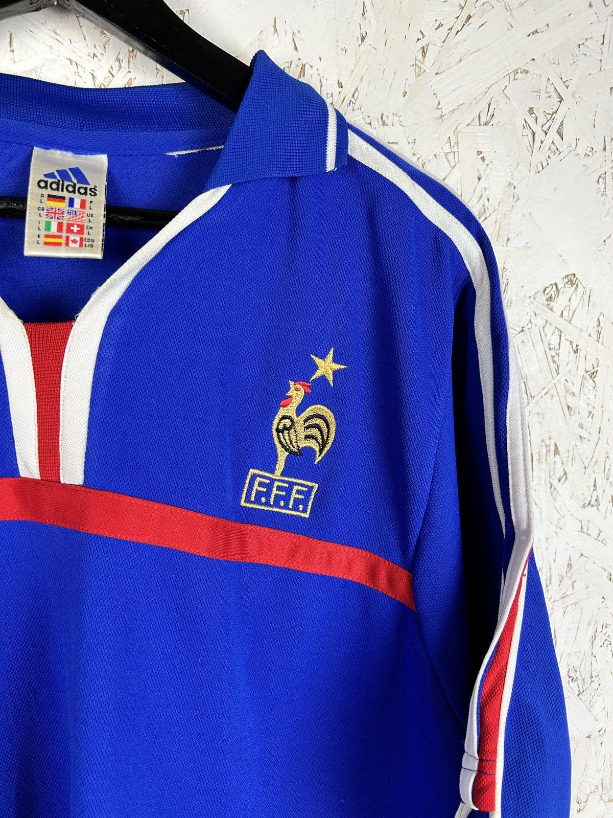 Adidas Adidas France FFF 2000 World Cup Home Kit Soccer Jersey L Size US L / EU 52-54 / 3 - 3 Thumbnail