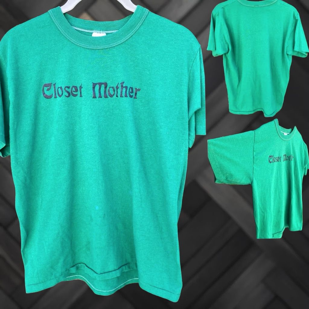 Vintage VINTAGE Sportswear T-Shirt, Single Stitch, 70s 80s, Green, Size L, Mens, Short Sleeve, Iron On Letting Tee Size US L / EU 52-54 / 3 - 1 Thumbnail