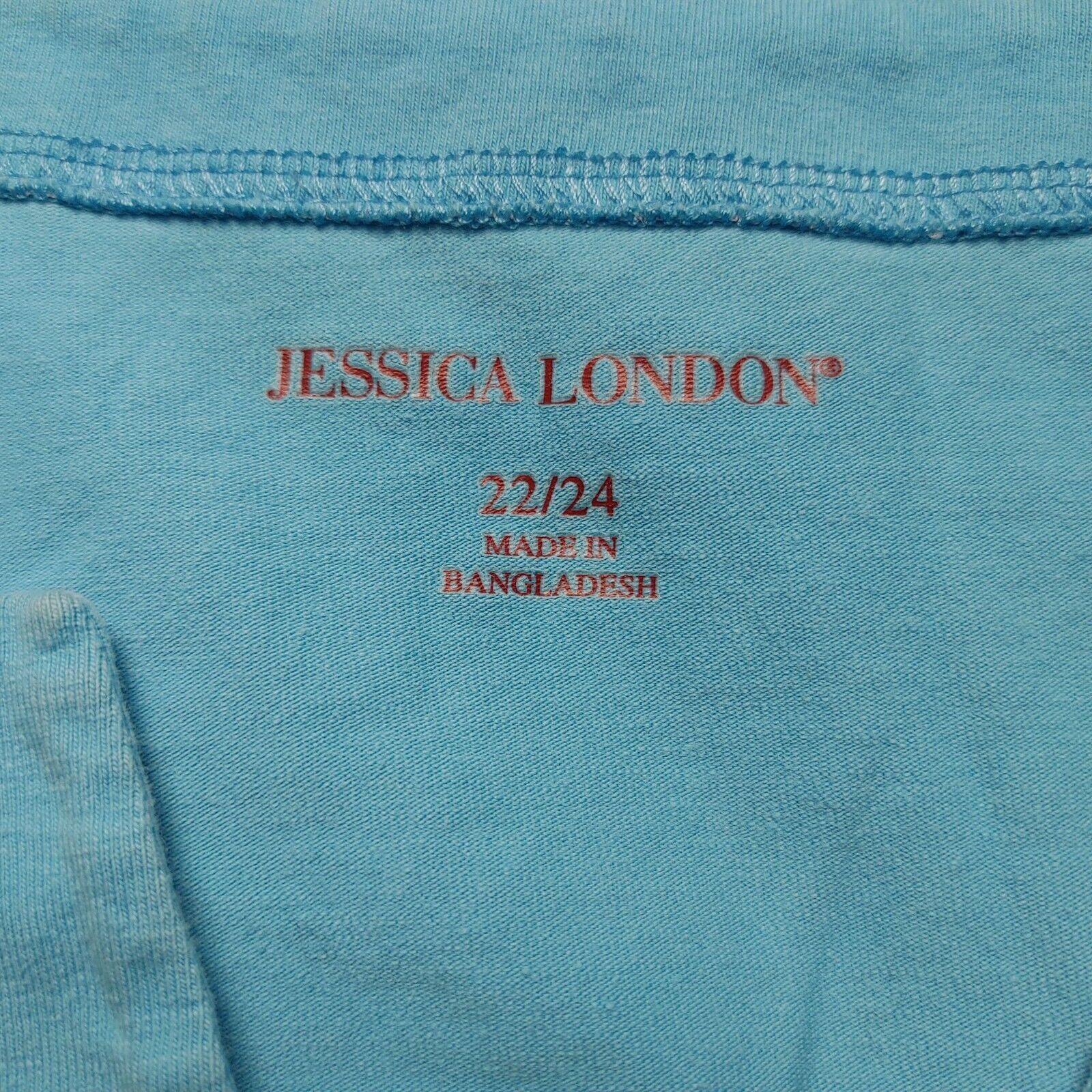 Other Jessica London Women's Blue 3/4 Sleeve V-Neck Top 22/24 Size 3XL / US 20-22 - 3 Thumbnail