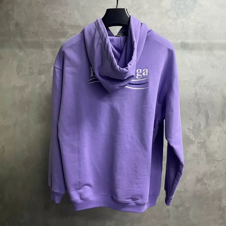 Balenciaga Balenciaga Purple lavender embroidered cola logo hoodie Size US XS / EU 42 / 0 - 2 Thumbnail
