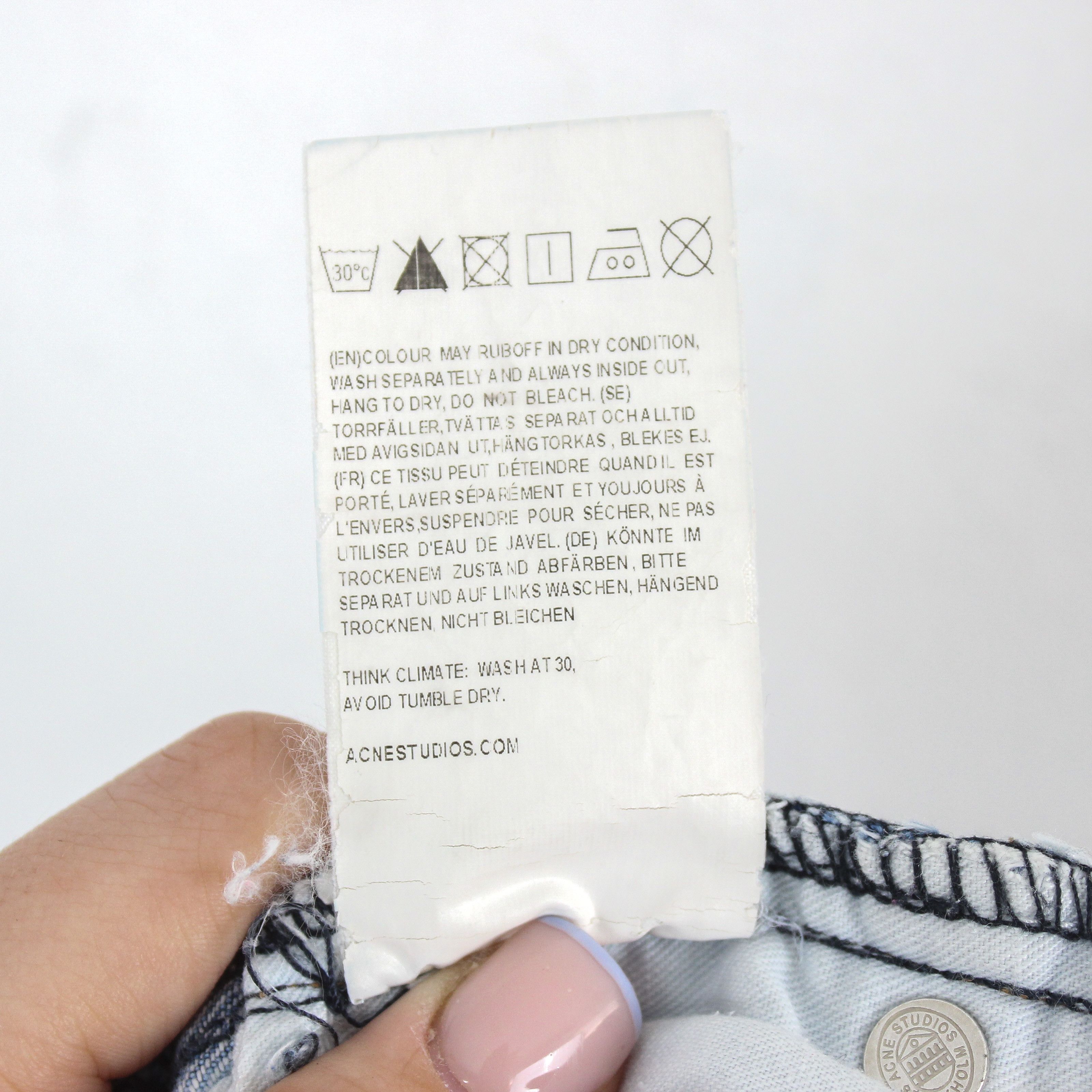 Acne Studios × Designer FLEX S SILVER VINT Women W27 L32 Stretch Slim Jeans Denim Size 27" / US 4 / IT 40 - 6 Thumbnail