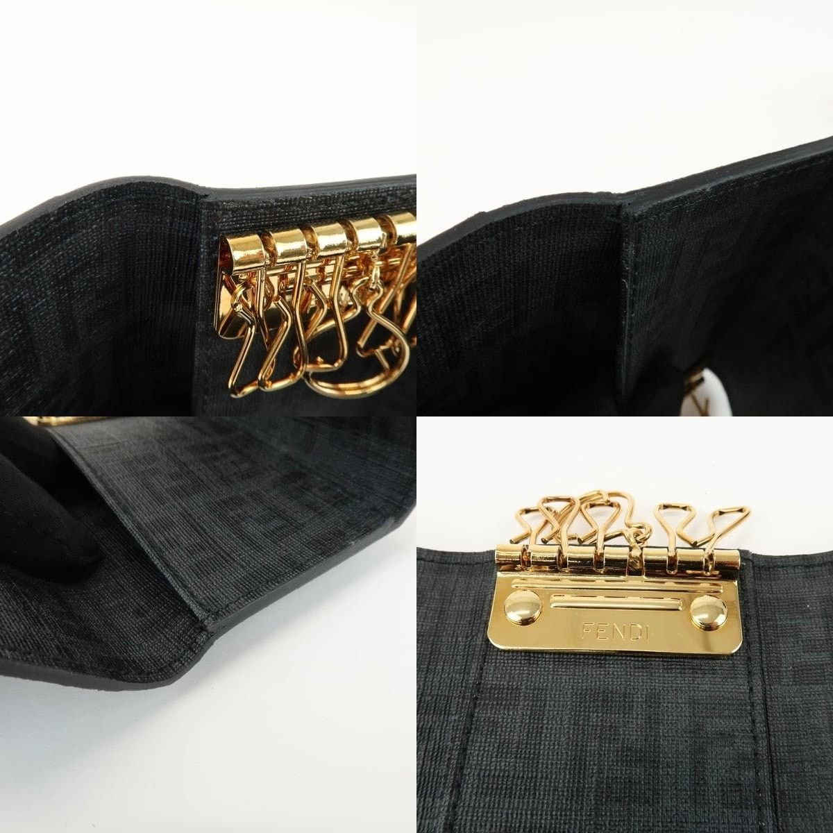 Fendi Fendi Zucca Key Holder Black Size ONE SIZE - 6 Thumbnail